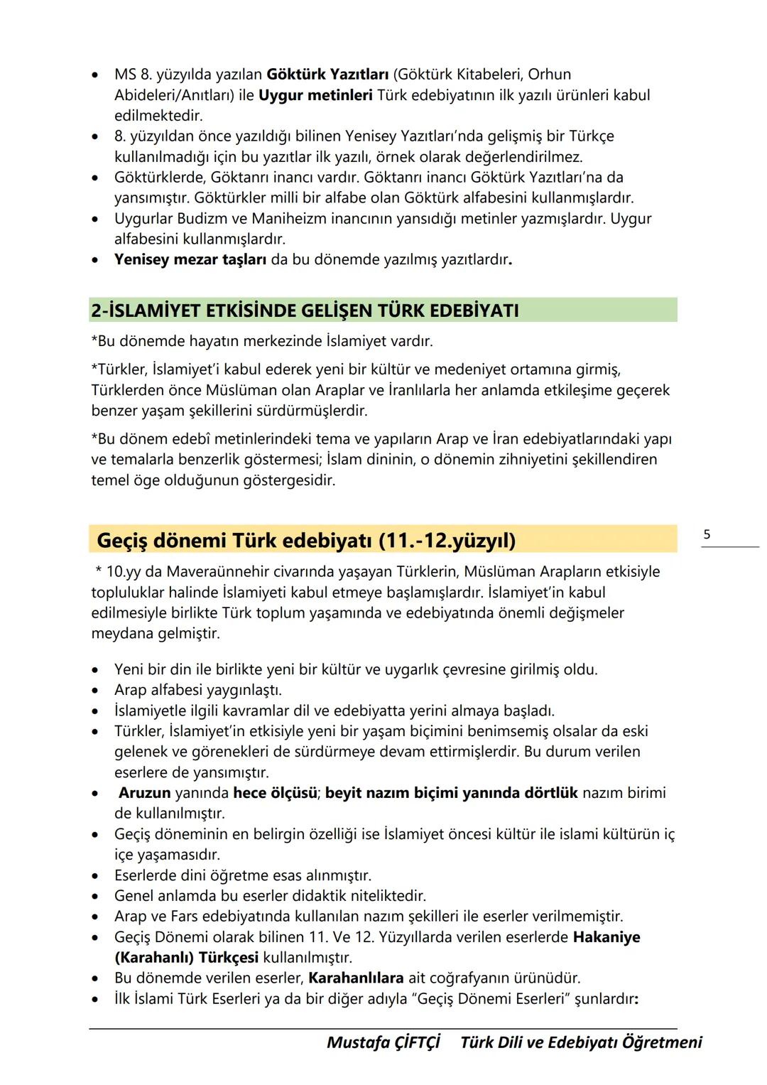 TES-IS
ADOLU LİSESİ
Μ.Ε. Β.
2006
SANLIURFA
TES-İŞ ANADOLU LİSESİ
10. SINIF
TÜRK DİLİ VE EDEBİYATI DERS
NOTLARI
(YENİ MÜFREDATA GÖRE HAZIR