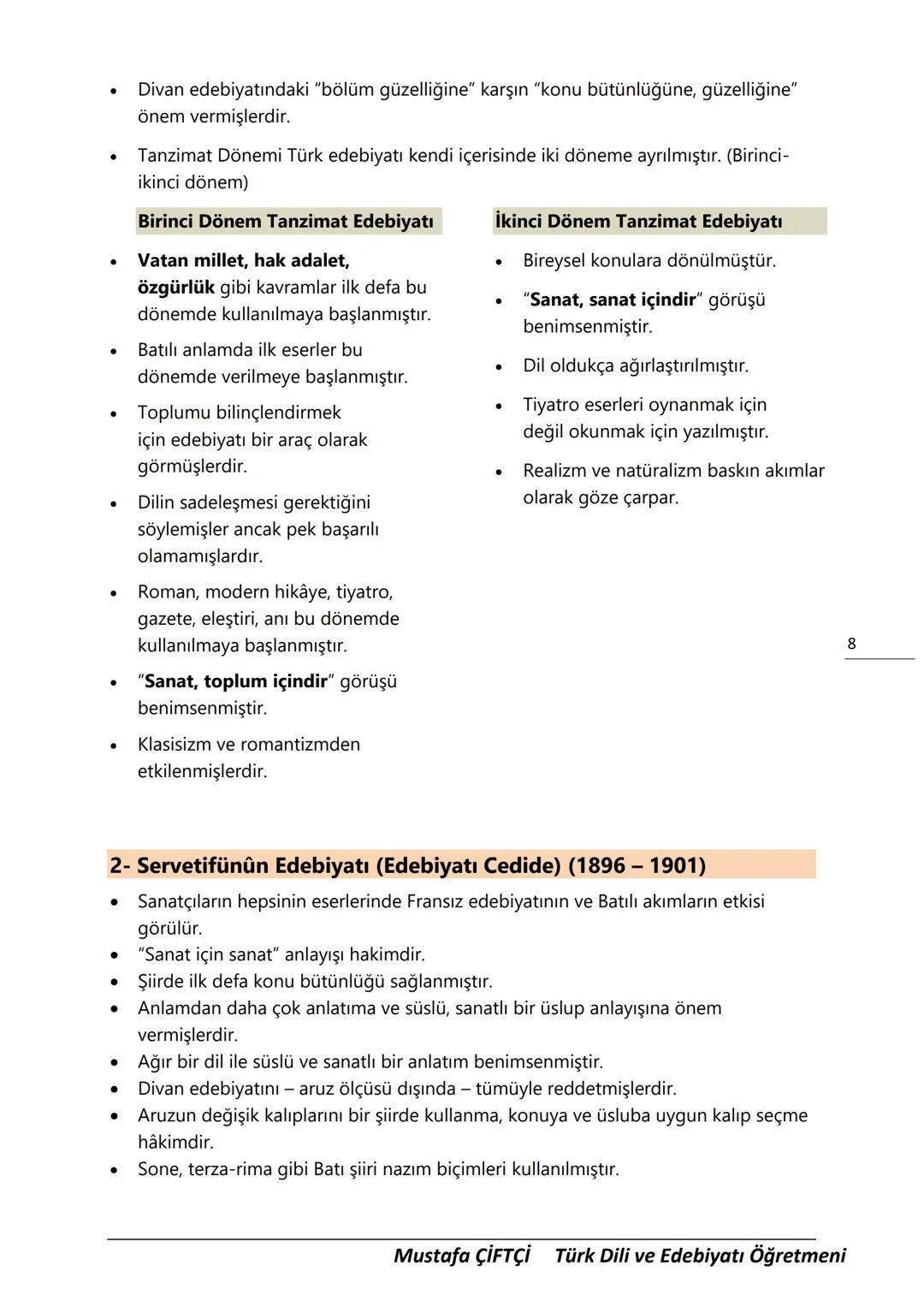 TES-IS
ADOLU LİSESİ
Μ.Ε. Β.
2006
SANLIURFA
TES-İŞ ANADOLU LİSESİ
10. SINIF
TÜRK DİLİ VE EDEBİYATI DERS
NOTLARI
(YENİ MÜFREDATA GÖRE HAZIR