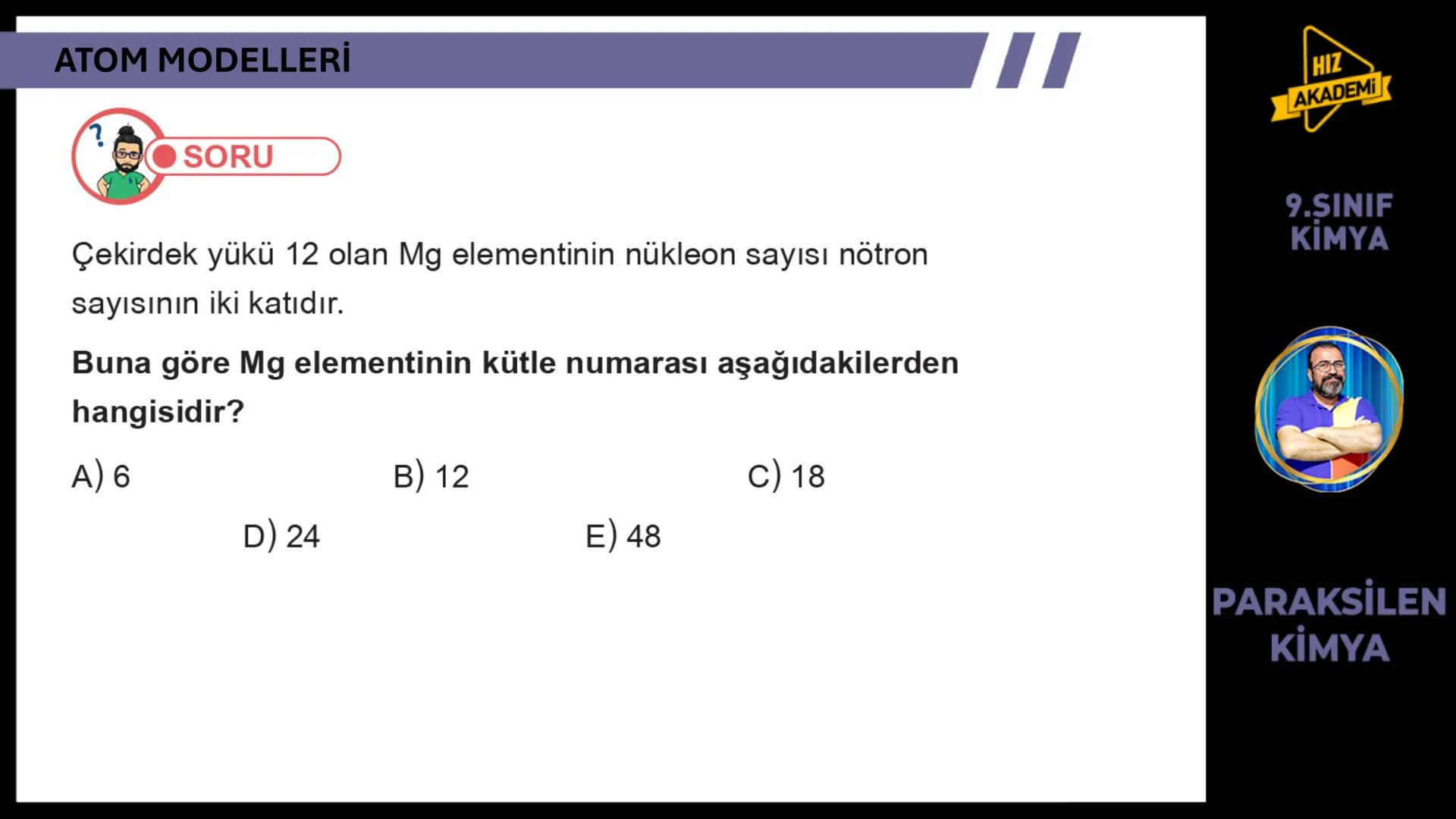 # 1. TEMA
1.2.1
ATOM
TEORILERI
VE ATOMUN
YAPISI
9.SINIF
KIMYA
PARAKSİLEN
KİMYA # BU KONUDAN ÇÖZECEĞİMİZ SORU SAYISI
# 72
9.SINIF
KİMYA