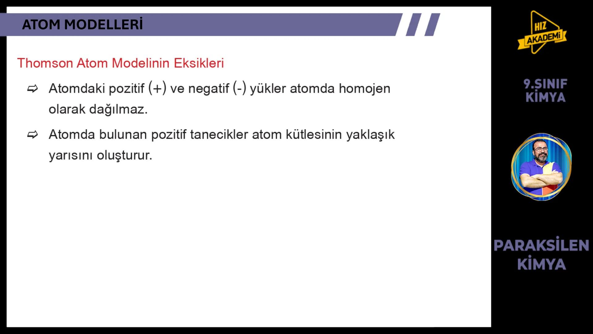 # 1. TEMA
1.2.1
ATOM
TEORILERI
VE ATOMUN
YAPISI
9.SINIF
KIMYA
PARAKSİLEN
KİMYA # BU KONUDAN ÇÖZECEĞİMİZ SORU SAYISI
# 72
9.SINIF
KİMYA