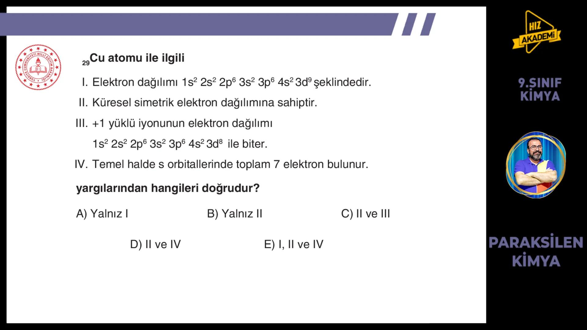 # 1. TEMA
1.2.1
ATOM
TEORILERI
VE ATOMUN
YAPISI
9.SINIF
KIMYA
PARAKSİLEN
KİMYA # BU KONUDAN ÇÖZECEĞİMİZ SORU SAYISI
# 72
9.SINIF
KİMYA