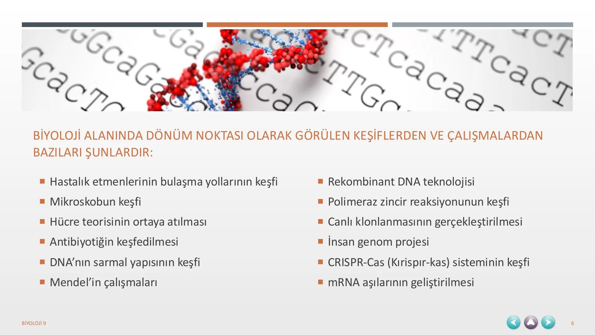 YAŞAM
1. TEMA
BİYOLOJİ 9
1 1. TEMA YAŞAM
1.1. BİYOLOJİNİN ÖNEMİ VE BİYOLOJİDEKİ DÖNÜM NOKTALARININ İNSAN HAYATINA KATKILARI
1.2. BİLİM,