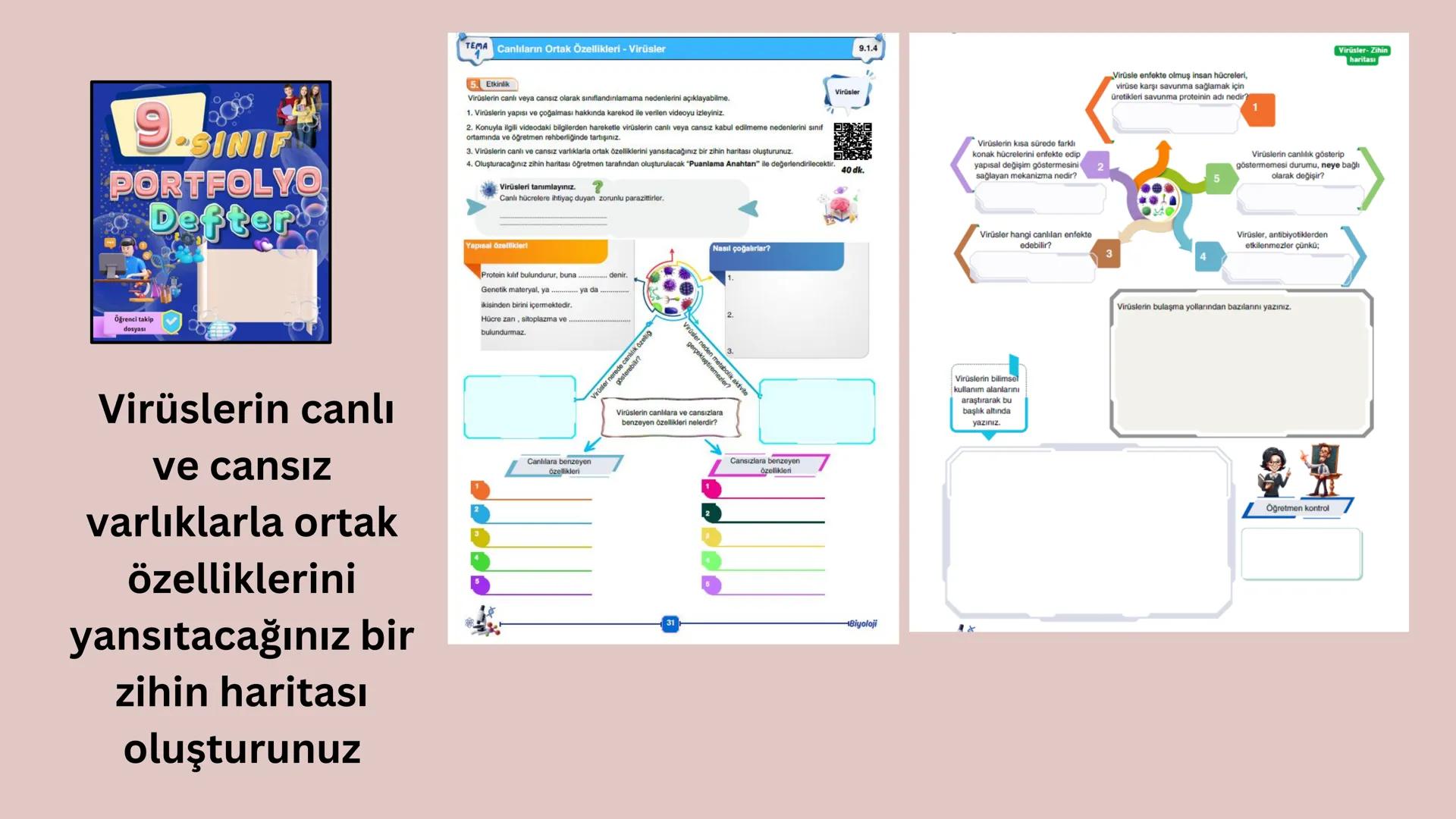 # VİRÜSLER # VIRÜSLER
+
* Latince "zehir" anlamına gelen virüslerin
canlı mı cansız mı olduğu tartışma
konusudur.
* Virüsler