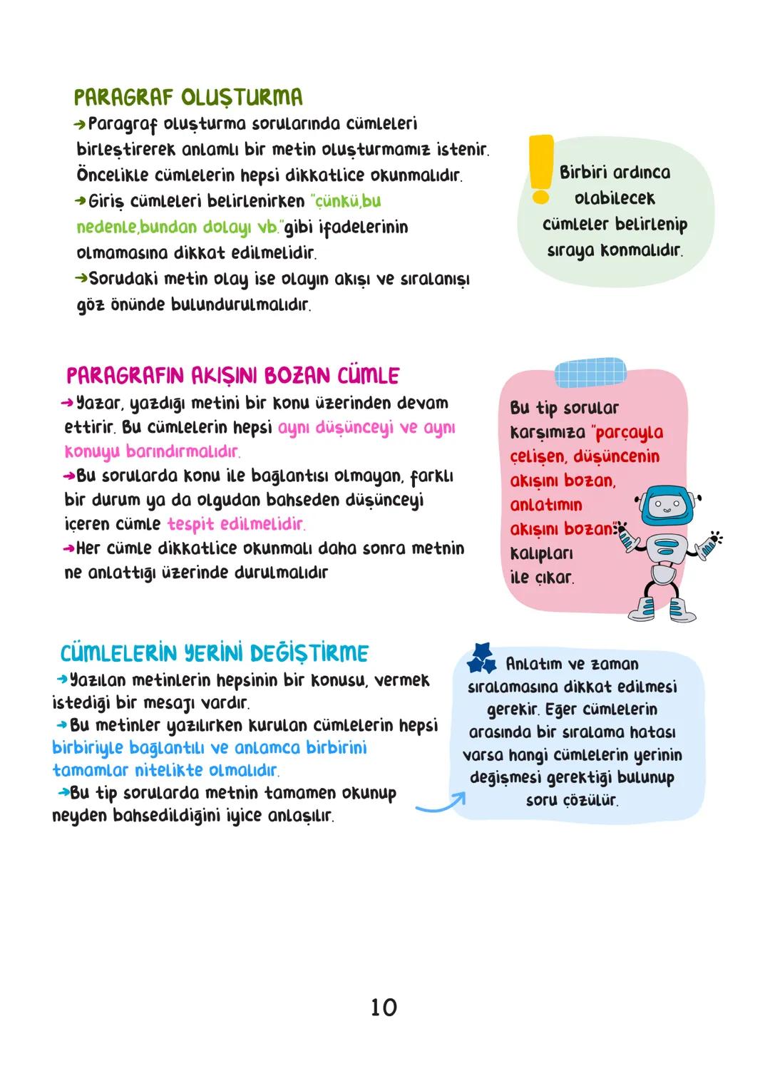 TÜRKÇE
• İÇİNDEKİLER.
SÖZCÜKTE ANLAM 1
CÜMLEDE ANLAM. 4
PARÇADA ANLAM. 7
CÜMLENİN ÖĞELERİ 16
FİİLDE EYLEMDE ÇATI. 21
CÜMLE TÜRLERİ 24
