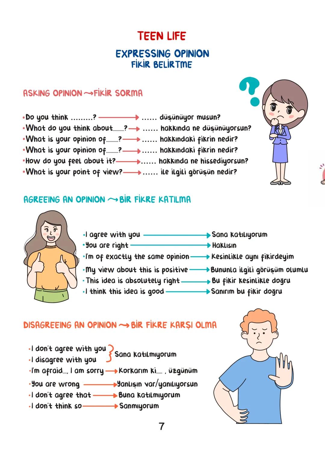 ENGLISH
• İÇİNDEKİLER.
FRIENDSHIP 1
TEEN LIFE 7
IN THE KITCHEN 15
ON THE PHONE 19
THE INTERNET 25
ADVENTURES 31
TOURISM 38
CHORES 44
SCIEN