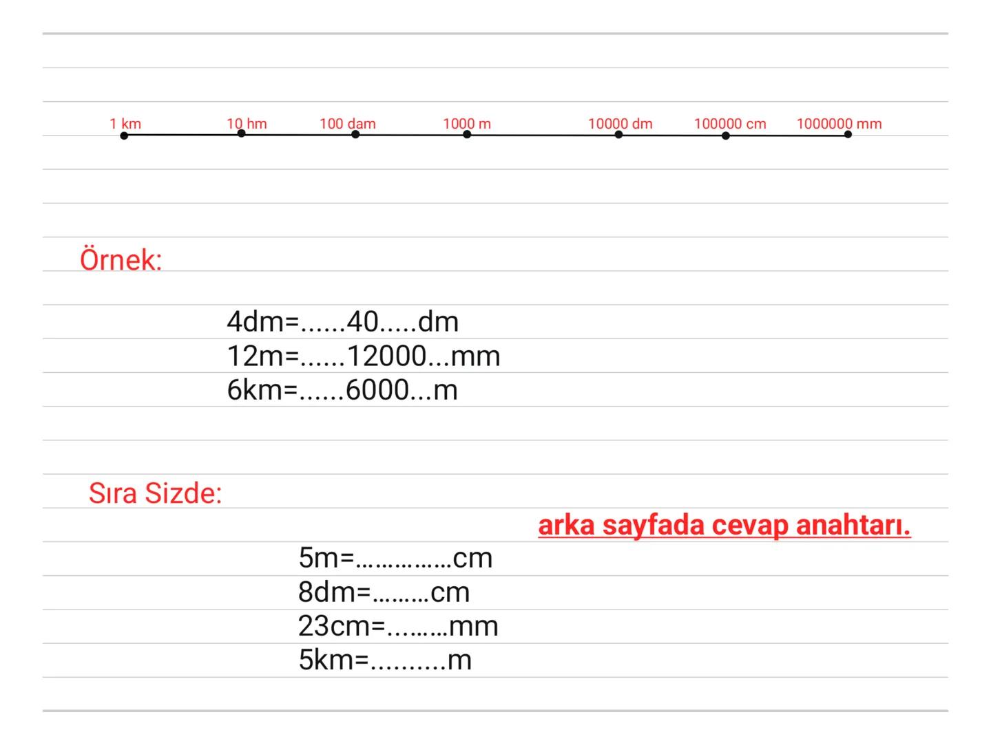 # NOTEBOOK
MATEMATİK
6. sınıf # MATEMATİK DERS
# NOTLARIM:
## Uzunluk Ölçme:
km- kilometre
hm hektometre
damdekometre
tekerleme:
m m