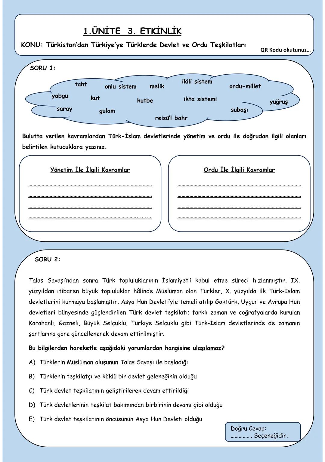 EYNH
10.
SINIF
YENİ MÜFREDAT
HİPER METİN
#TARİHÇİ
#TARİHÇİ YOUTUBE KANALI
VİDEO PDF DERS NOTLARI
PDF'nin Video Anlatımı için QR Kodu Ok