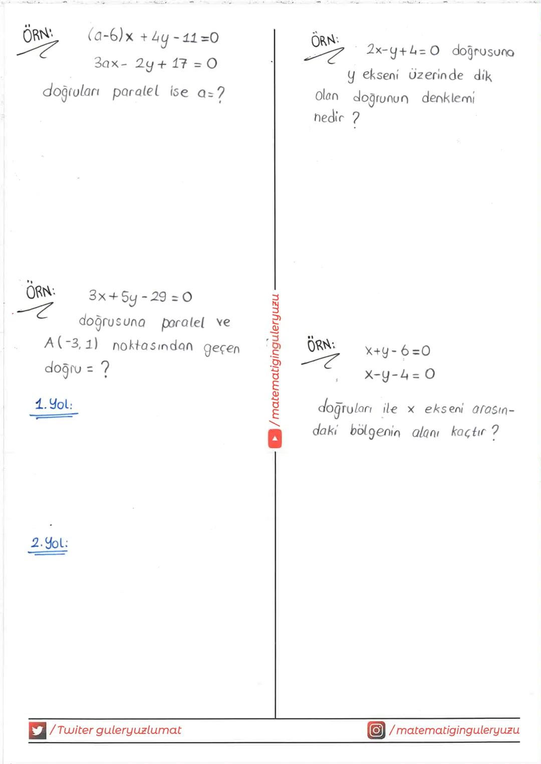 # ANALİTİK GEOMETRİ
A) NOKTANIN ANALİTİĞİ
(Dik Koordinat Sistemi
Analitik Düzlem)
* y ekseni
Xo
Yo
A(xo, yo)
Yo
Yo
A(2,3)
3
→x eksen
