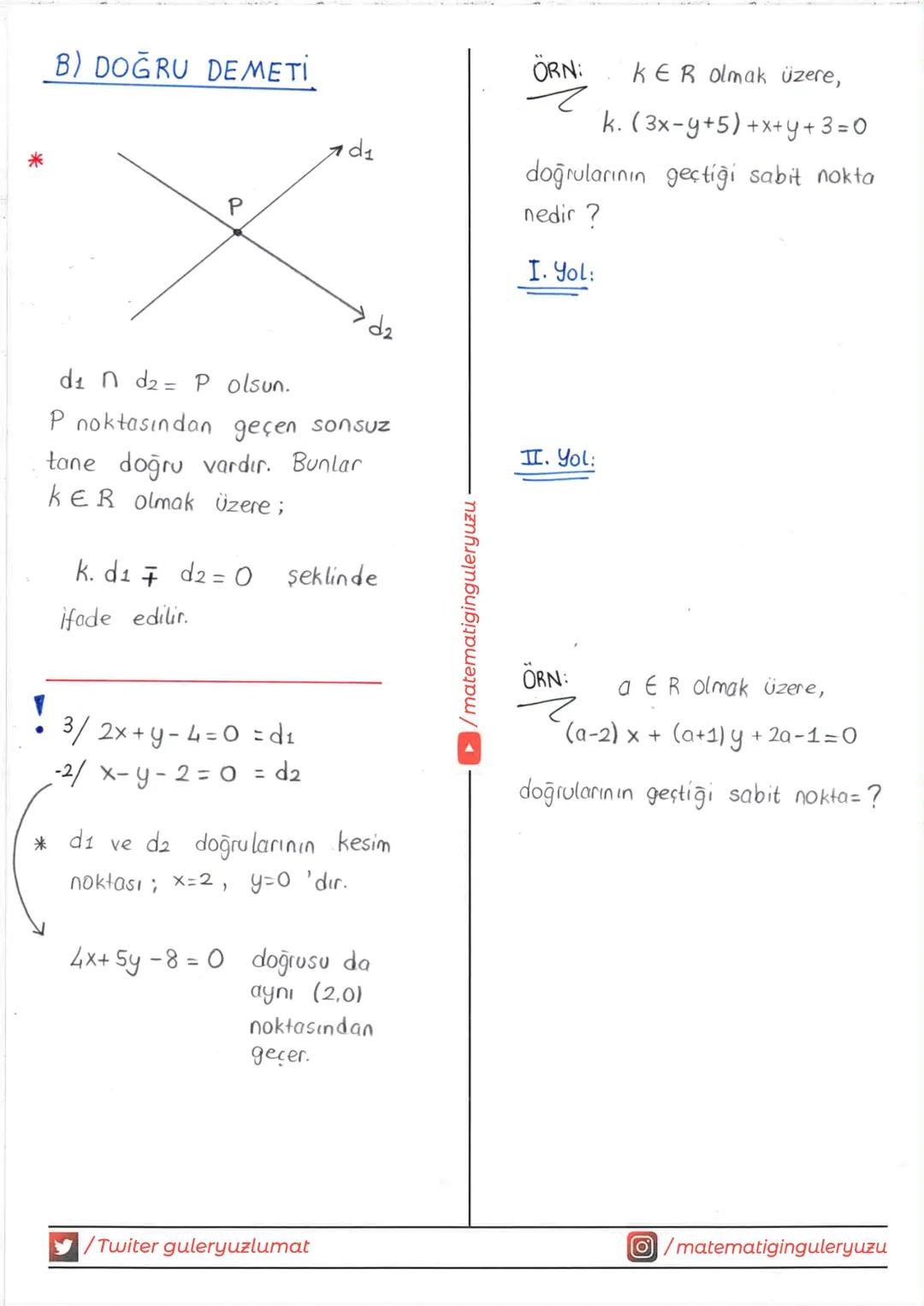 # ANALİTİK GEOMETRİ
A) NOKTANIN ANALİTİĞİ
(Dik Koordinat Sistemi
Analitik Düzlem)
* y ekseni
Xo
Yo
A(xo, yo)
Yo
Yo
A(2,3)
3
→x eksen