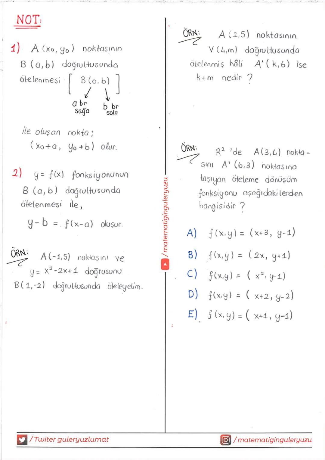 # ANALİTİK GEOMETRİ
A) NOKTANIN ANALİTİĞİ
(Dik Koordinat Sistemi
Analitik Düzlem)
* y ekseni
Xo
Yo
A(xo, yo)
Yo
Yo
A(2,3)
3
→x eksen