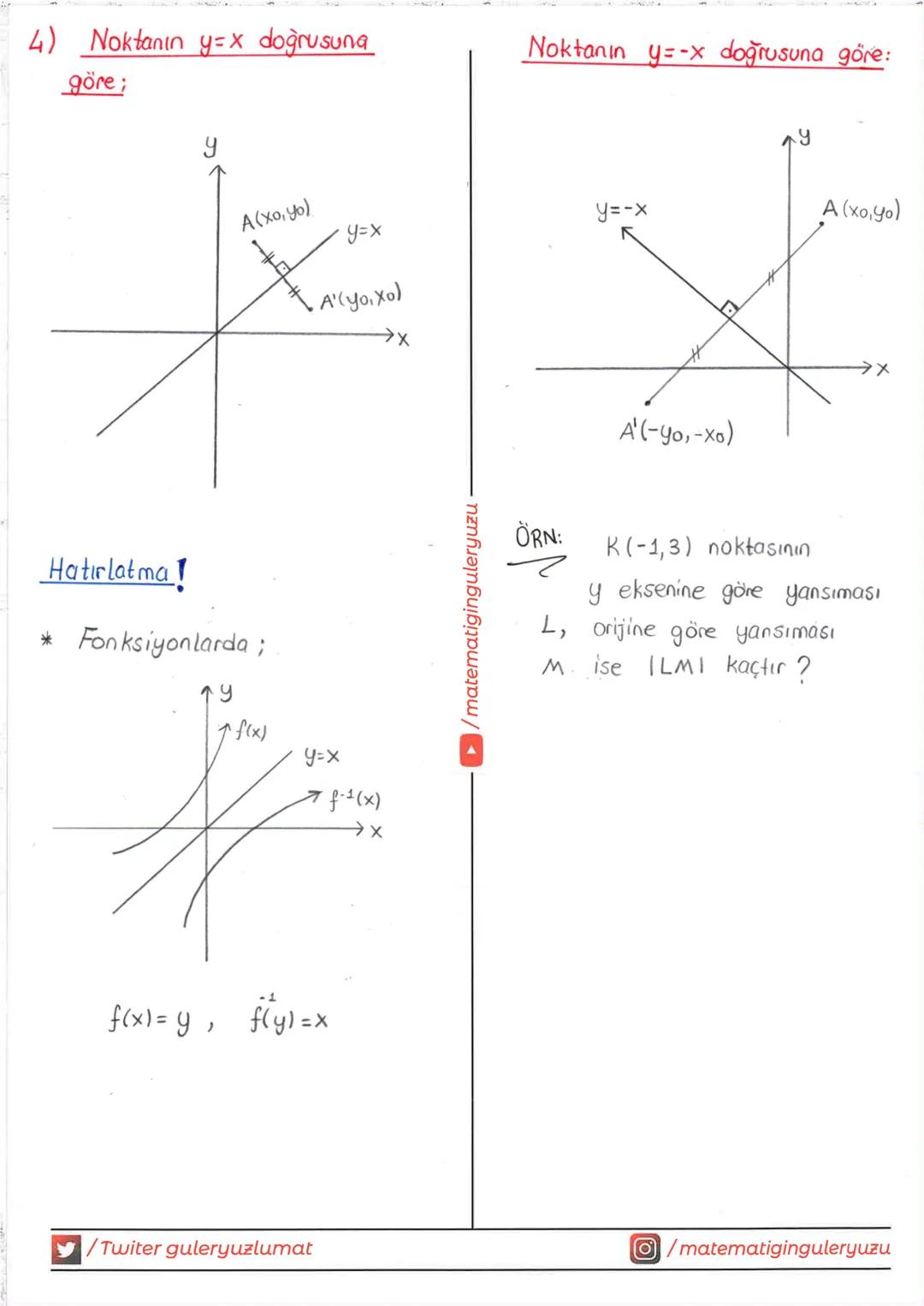 # ANALİTİK GEOMETRİ
A) NOKTANIN ANALİTİĞİ
(Dik Koordinat Sistemi
Analitik Düzlem)
* y ekseni
Xo
Yo
A(xo, yo)
Yo
Yo
A(2,3)
3
→x eksen