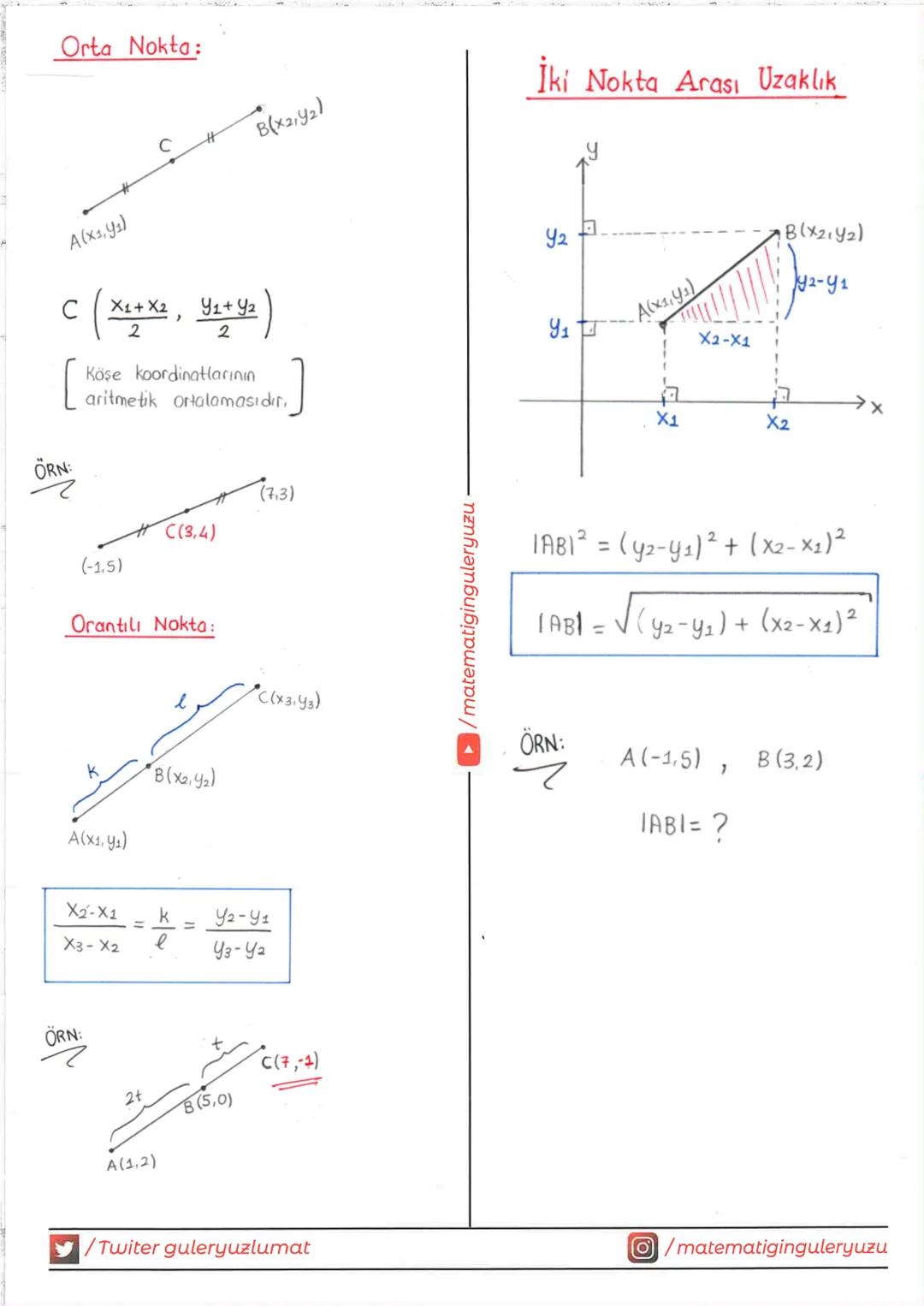 # ANALİTİK GEOMETRİ
A) NOKTANIN ANALİTİĞİ
(Dik Koordinat Sistemi
Analitik Düzlem)
* y ekseni
Xo
Yo
A(xo, yo)
Yo
Yo
A(2,3)
3
→x eksen