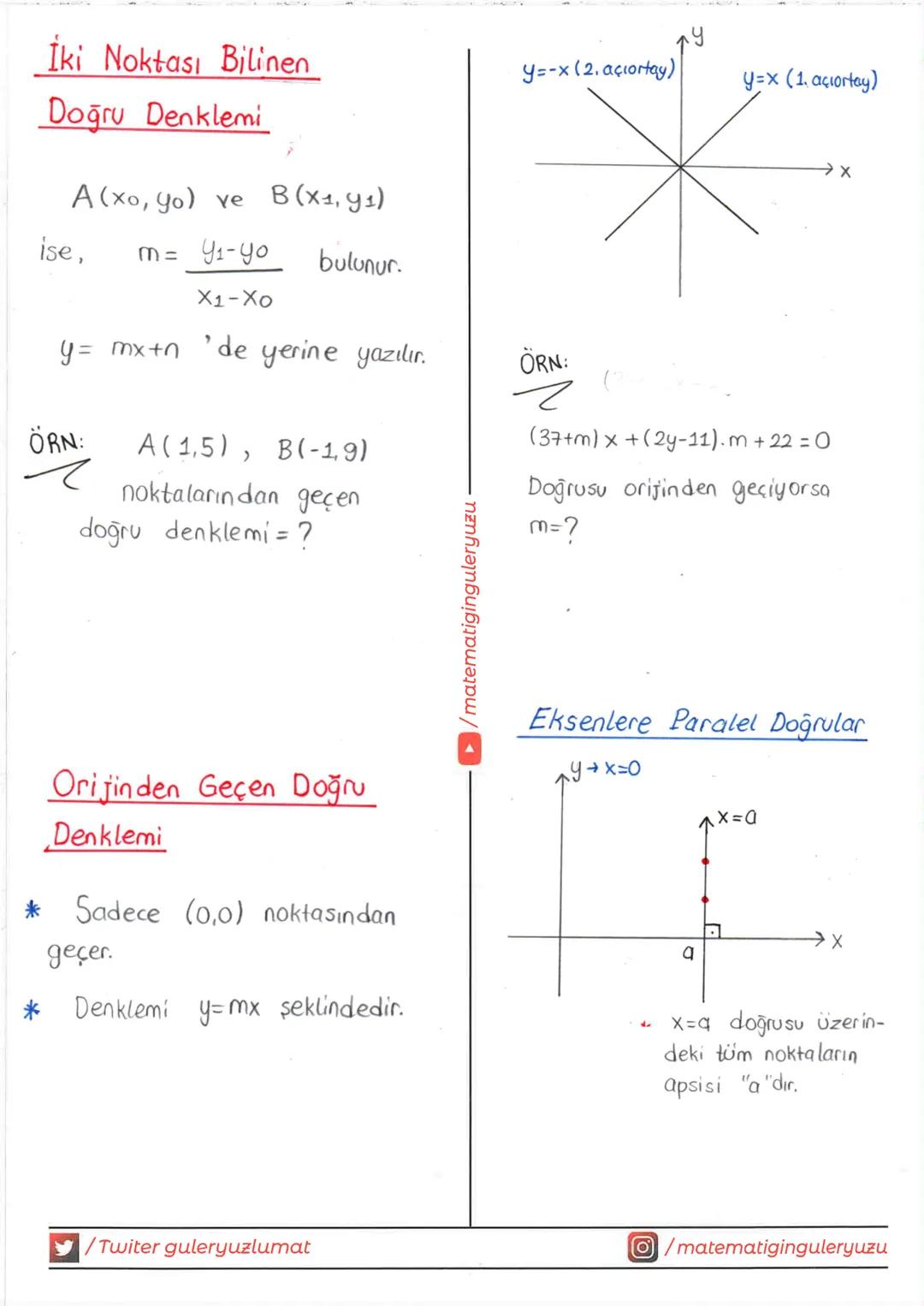 # ANALİTİK GEOMETRİ
A) NOKTANIN ANALİTİĞİ
(Dik Koordinat Sistemi
Analitik Düzlem)
* y ekseni
Xo
Yo
A(xo, yo)
Yo
Yo
A(2,3)
3
→x eksen