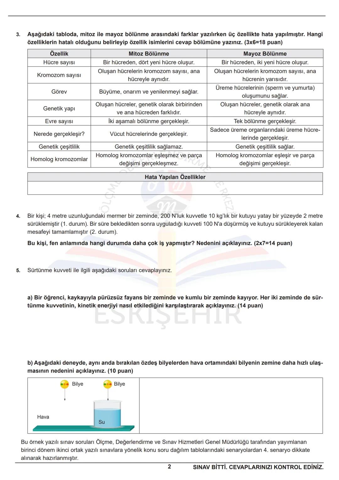 ÖĞRENCİ
ADI: ...............................................................................................................................