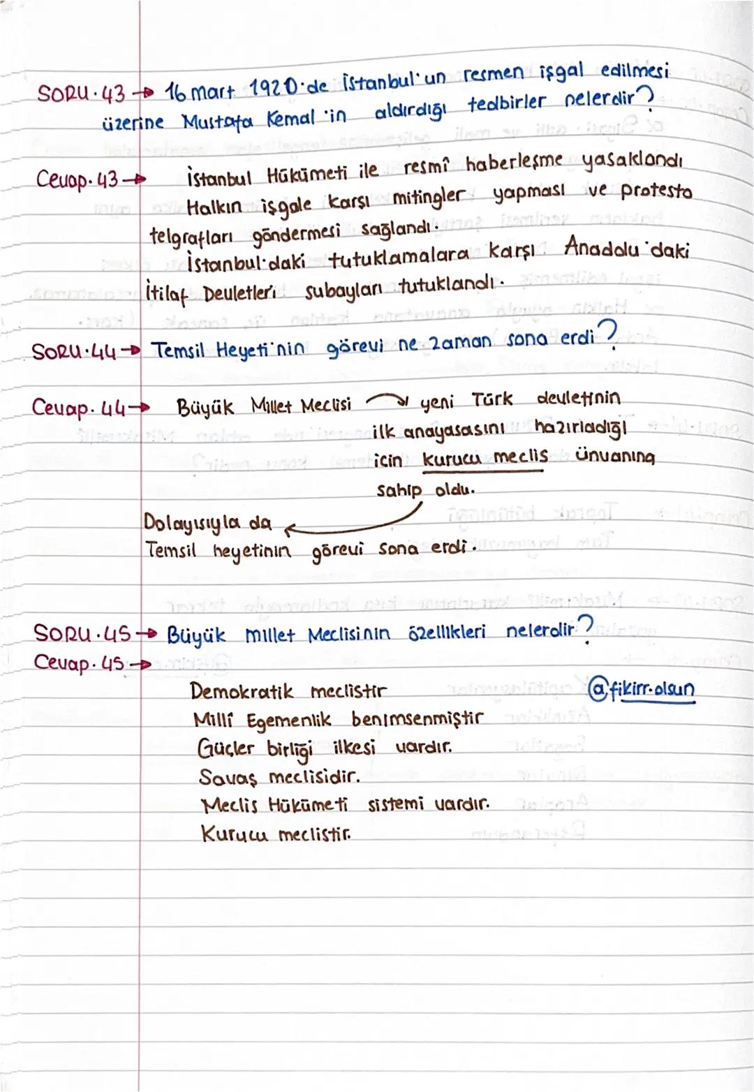 8.SINIF /T.C. İNKILAP TARİHİ VE ATATÜRKÇÜLÜK
1. DÖNEM 2. YAZILIYA HAZIRLIK
SORU CEVAP
ÇALIŞMASI
SORU 1 Kuva-yı Milliye nedir? Açıklayalım.