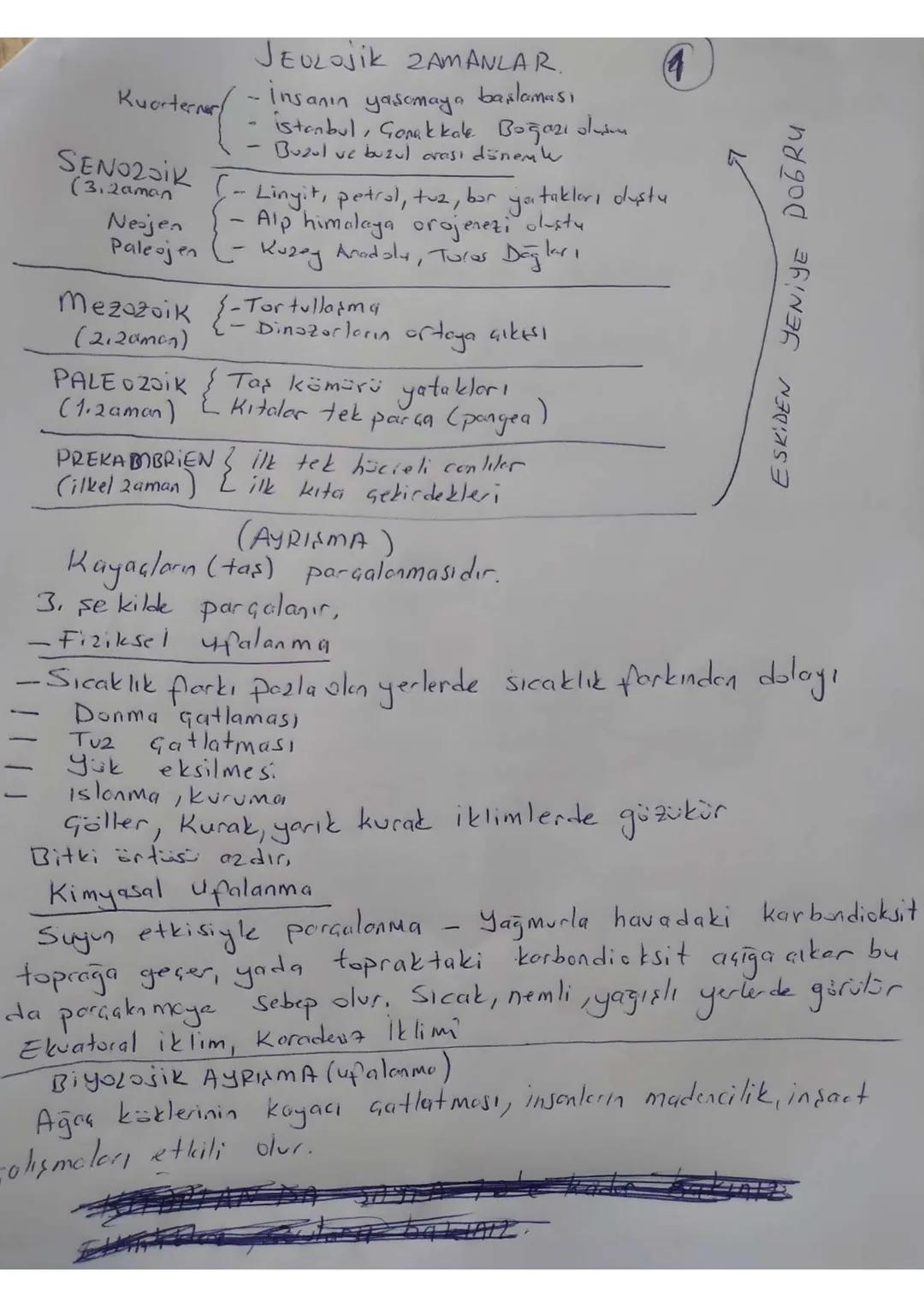 JEOLOJİK ZAMANLAR.
Kuarterner
- İnsanın yaşamaya başlaması
- istanbul, Gonakkale Boğazı oluşma
- Buzul ve buzul arası dönemle
SENOZJIK
(3.