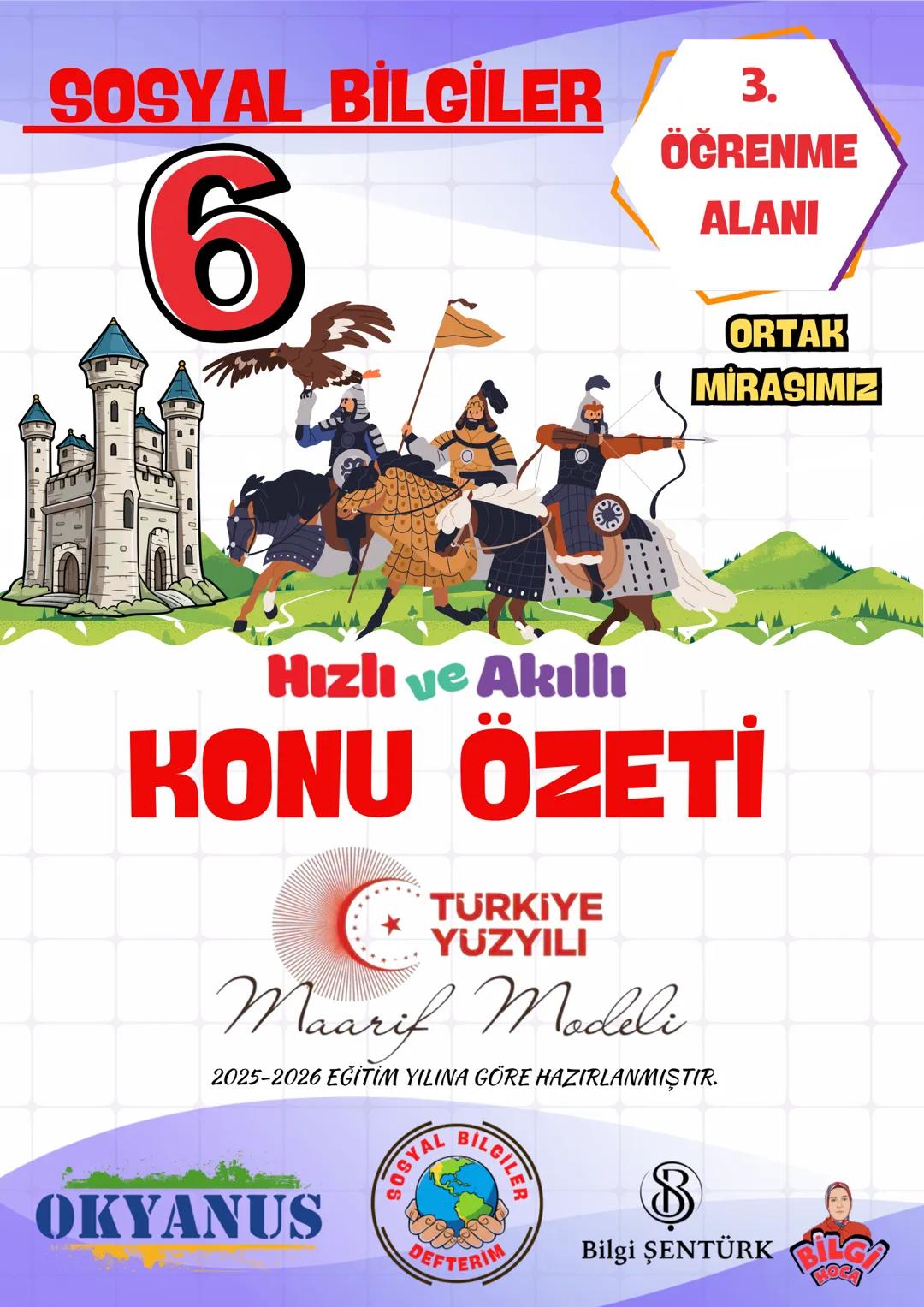 SOSYAL BİLGİLER
6
3.
ÖĞRENME
ALANI
ORTAK
MİRASIMIZ
Hızlı ve Akıllı
KONU ÖZETİ
*
TURKİYE
YUZYILI
Maarif Modeli
2025-2026 EĞİTİM YILINA