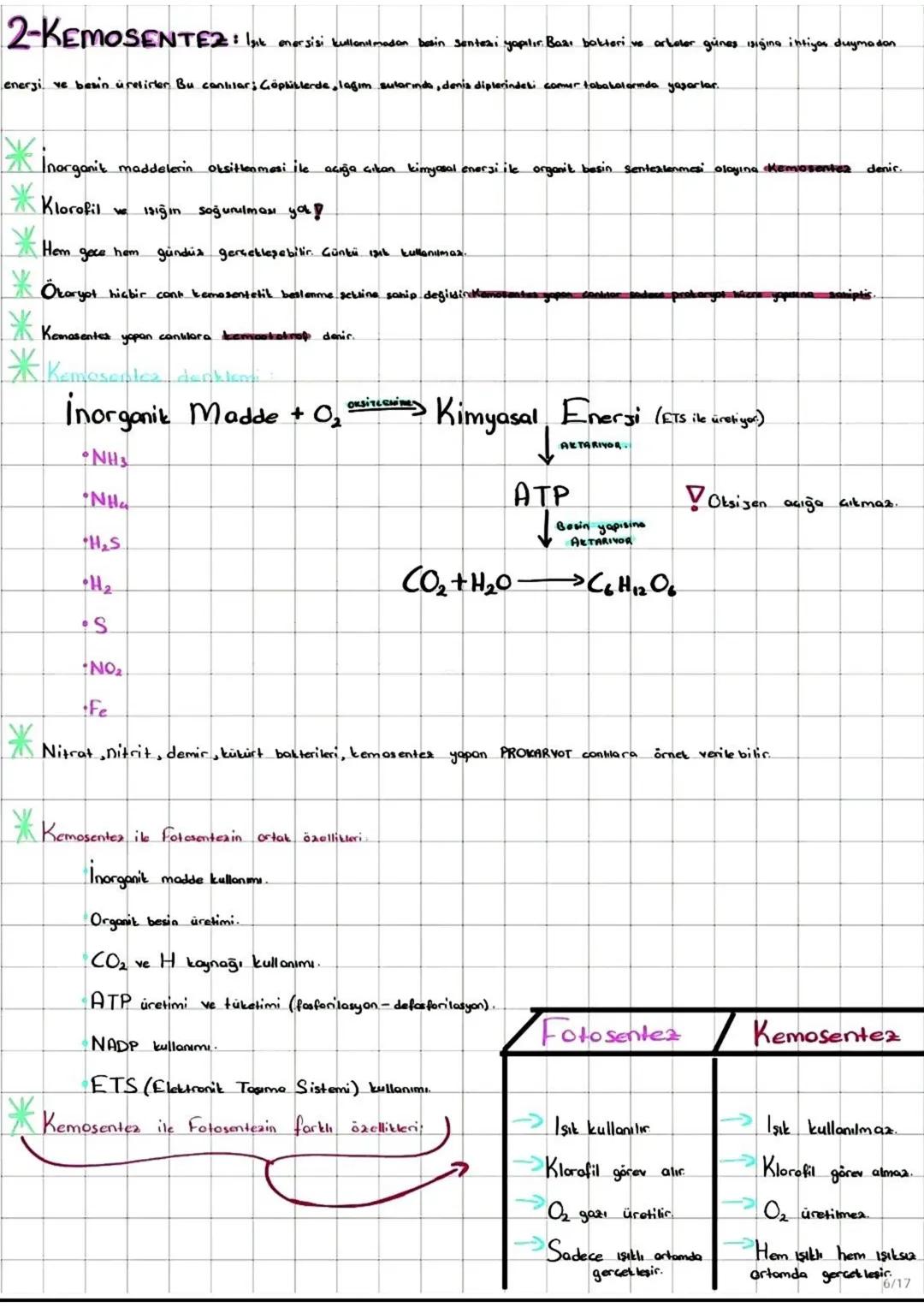 I-FOTOSENTER: Inorganik
maddelerden ışık enerjisi ve klorofil pigmenti yardımıylo
organik madde üretimine denir
*Fotosentez yaparak beslenen