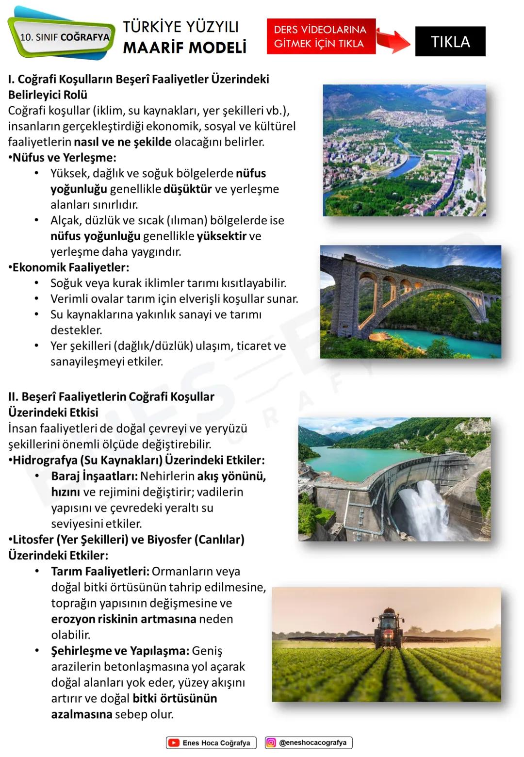 # TÜRKİYE YÜZYILI
## 10. SINIF COĞRAFYA
### MAARİF MODELİ
# DERS VİDEOLARINA
## GİTMEK İÇİN TIKLA
Yerin iç yapısı hakkında
- Deprem dalgal