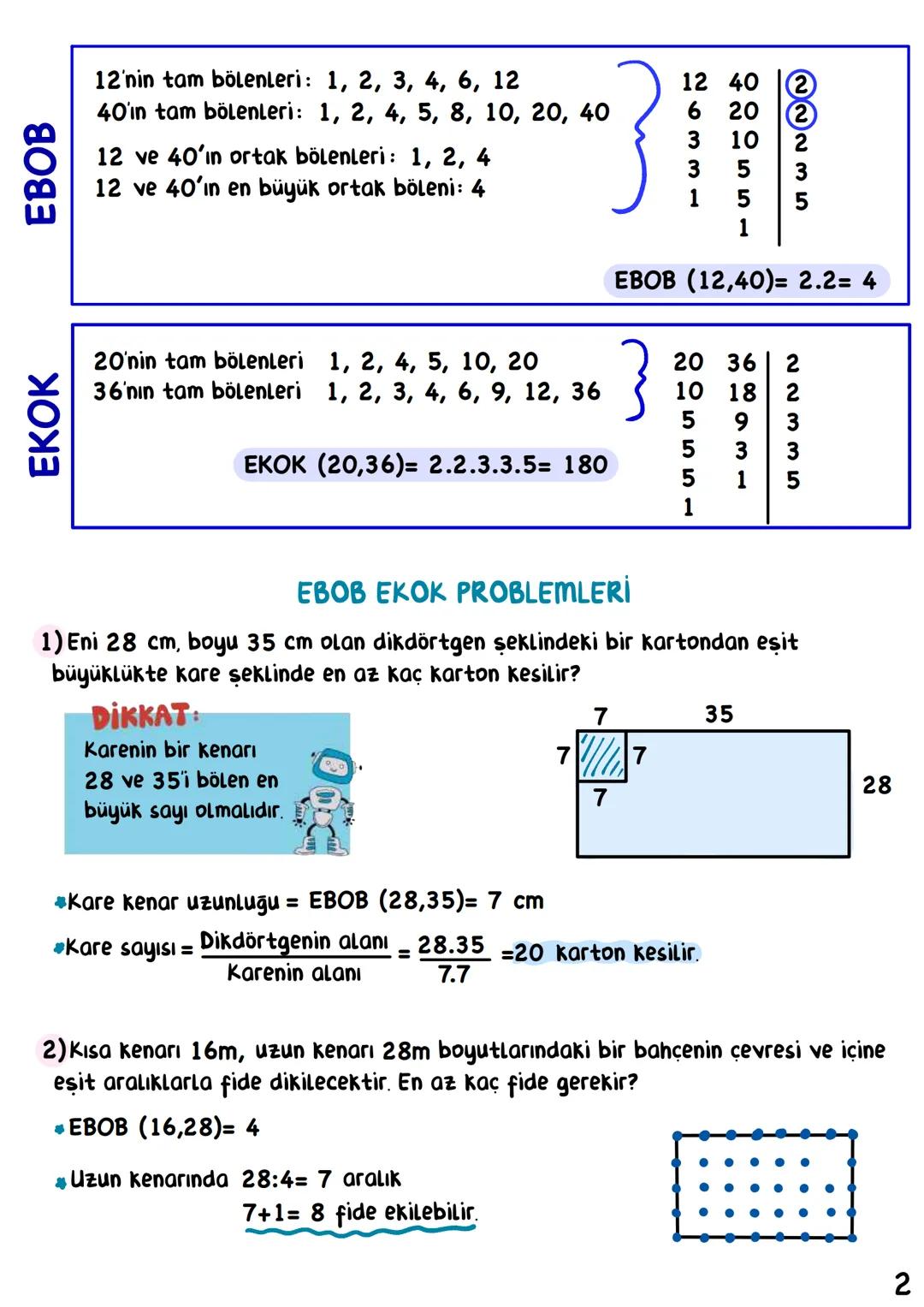 # MATEMATİK
## • İÇİNDEKİLER.
EBOB EKOK 1
CARPANLAR VE KATLAR 4
ÜSLÜ SAYILAR 6
KÖKLÜ SAYILAR 8
VERİ ANALİZİ 14
OLASILIK 16
CEBİRSEL İFADEL