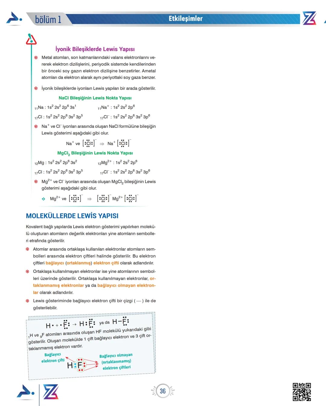 # Etkileşimler
# LEWİS NOKTA YAPISI
* Element molekülleri ve bileşikler oluşurken atomlar arasında güç-
lü etkileşimler meydana gelir.