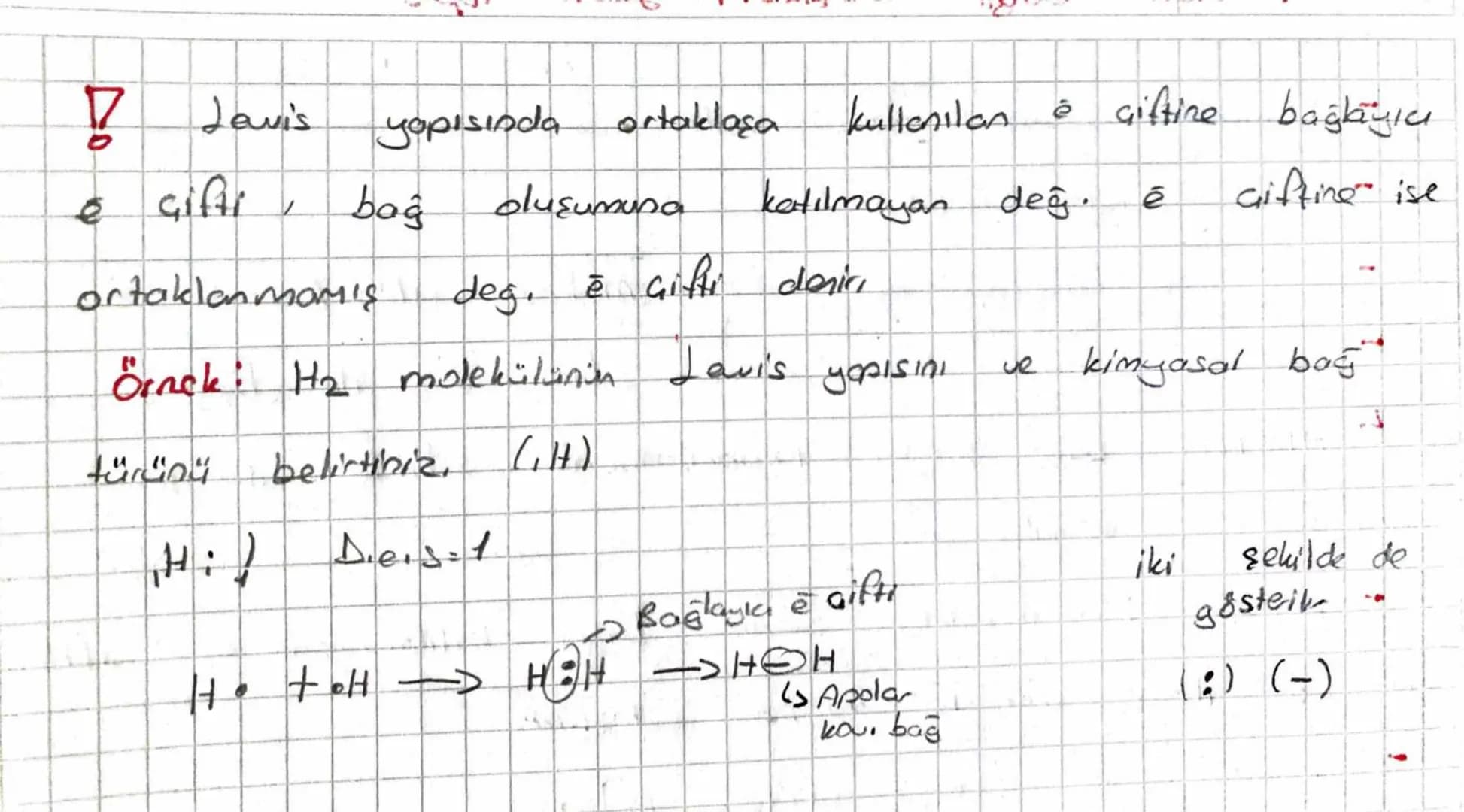 ## ~ Apolar Kovalent Bağ ~
Aynı ametal atomları arasında e ları ortaklaşa kullanılmasıdır.
- Her iki atomun da elektroneg. aynı olduğundan