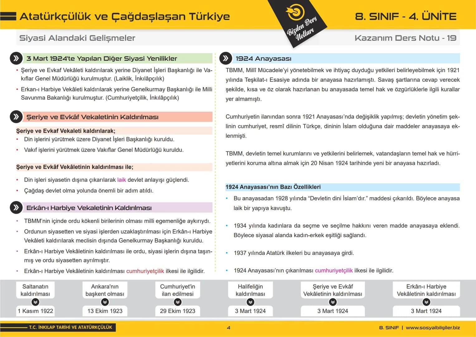 8.SINIF
1, 2, 3, 4, 5 ve
6.ÜNİTE
DERS NOTLARI
sosyalbilgiler.biz
Şeyhmus Yüce 8.SINIF
I.ÜNİTE
DERS NOTLARI
sosyalbilgiler.biz
Şeyhmus Yüce #