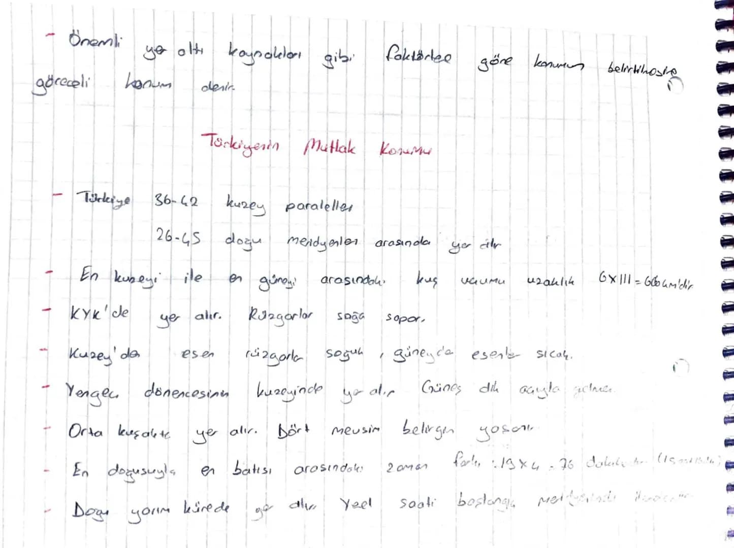 # Coğrafi Konum
Dünya üzerindeki herhangi bir yerin mutlak ve göreceli konuma göre belirtilmesine coğrafi konum denir.
## 1. Mutlak Konum: