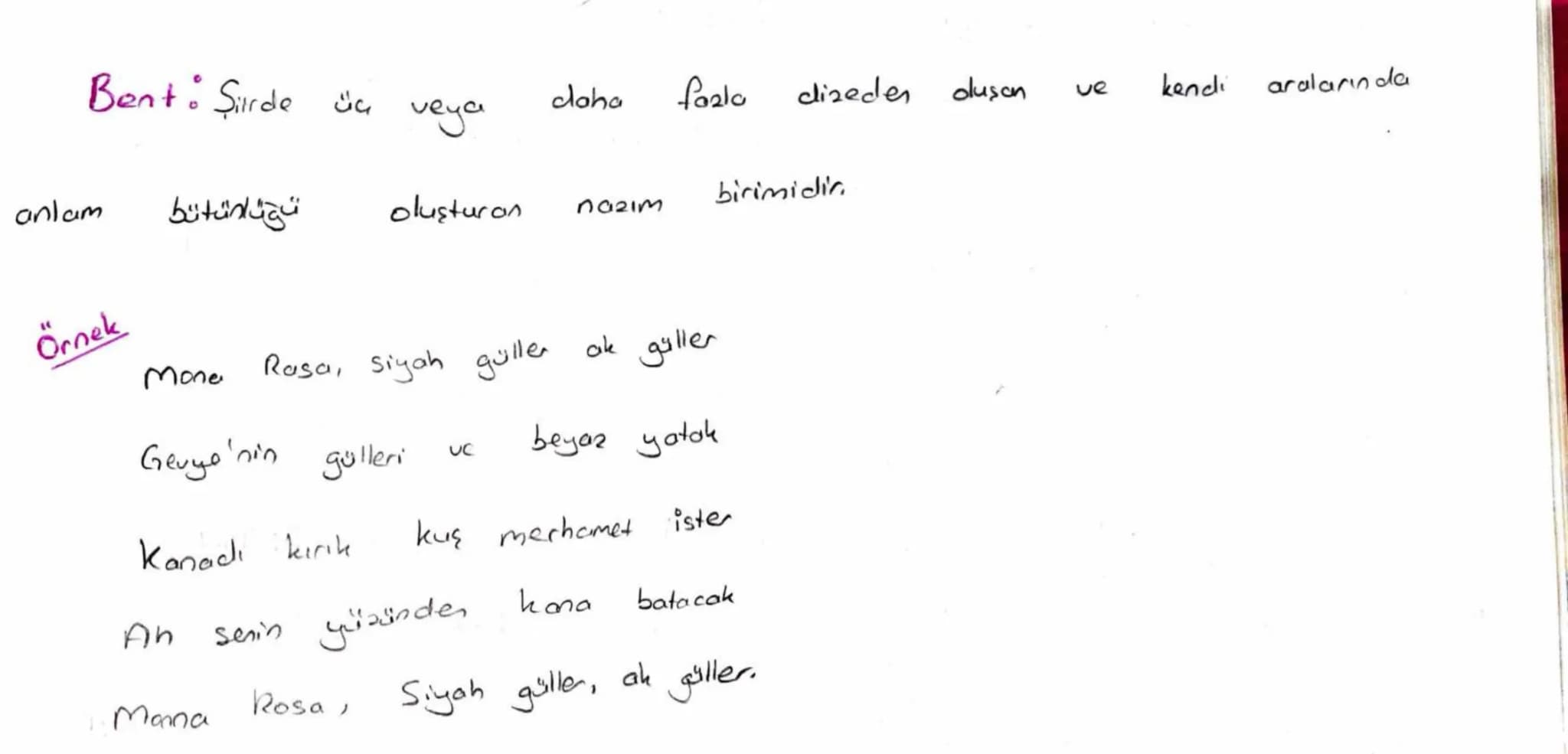 # ~ Şiir ~
Zengin imgelede ritimli sözlerde seslerin uyumlu kullanımıyla ortaya çıkan edebi
türdür. Her şiir yazıldığı dönemin etkisi altınd