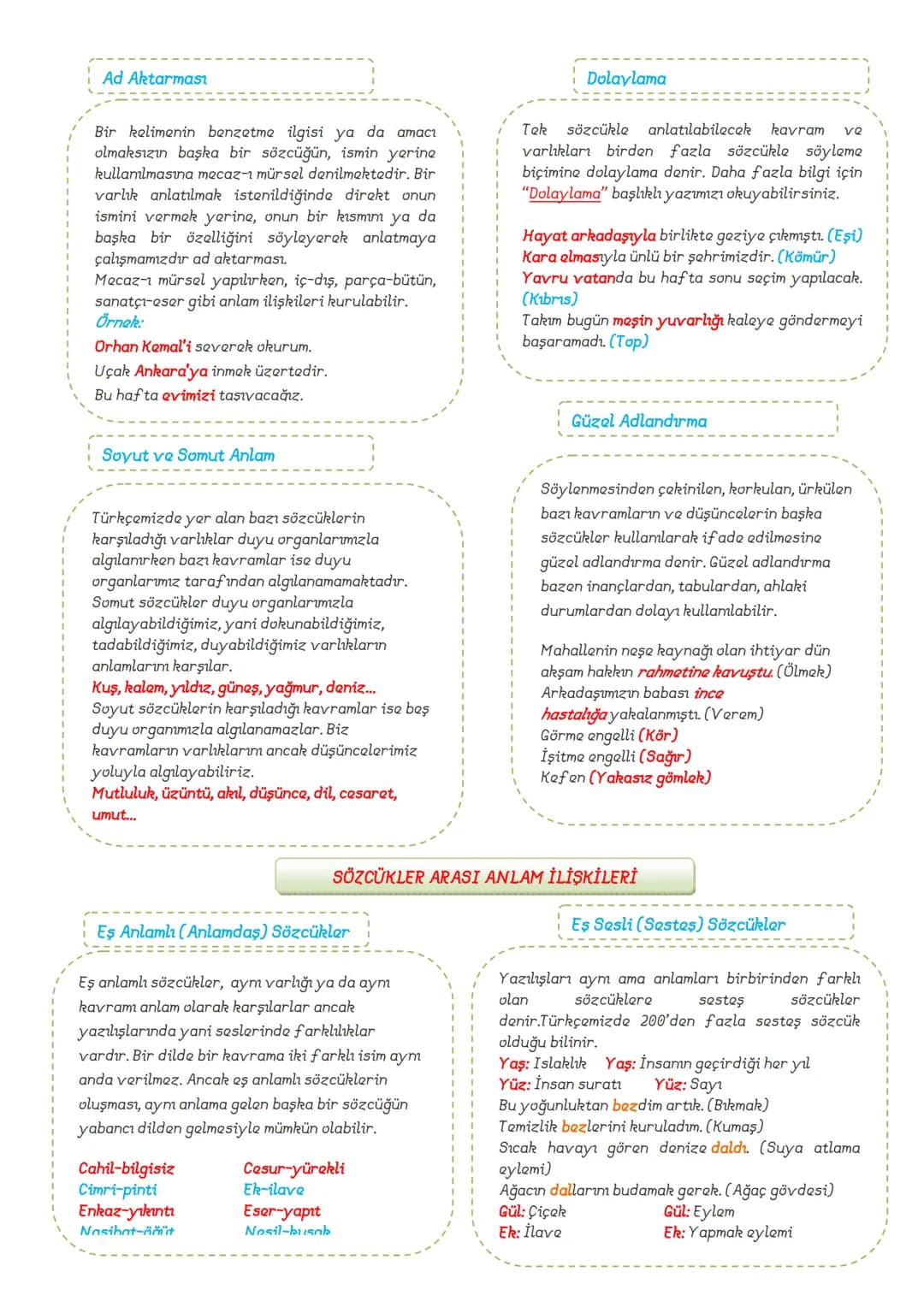 TÜRKÇE
8.SINIF
DERS
NOTLARI
ADNAN BARAN
ÖNER # FİİLİMSİLER (EYLEMSİLER)
FİİLİMSİ: Fiillerden türemiş olmakla birlikte bir fiil gibi çekim