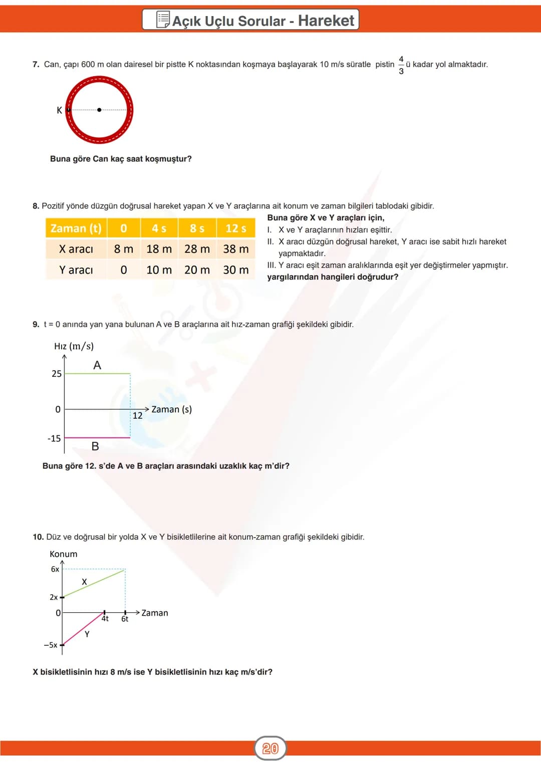 ORTAÖĞRETİM
GENEL MÜDÜRLÜĞÜ
DERSLER
CEPTE
3. SAYI
Konu Özeti
Ders Anlatımı
Sorular
FİZİK 9
ÜNİTE
HAREKET ve KUVVET
KONU
* Hareket ve Ç