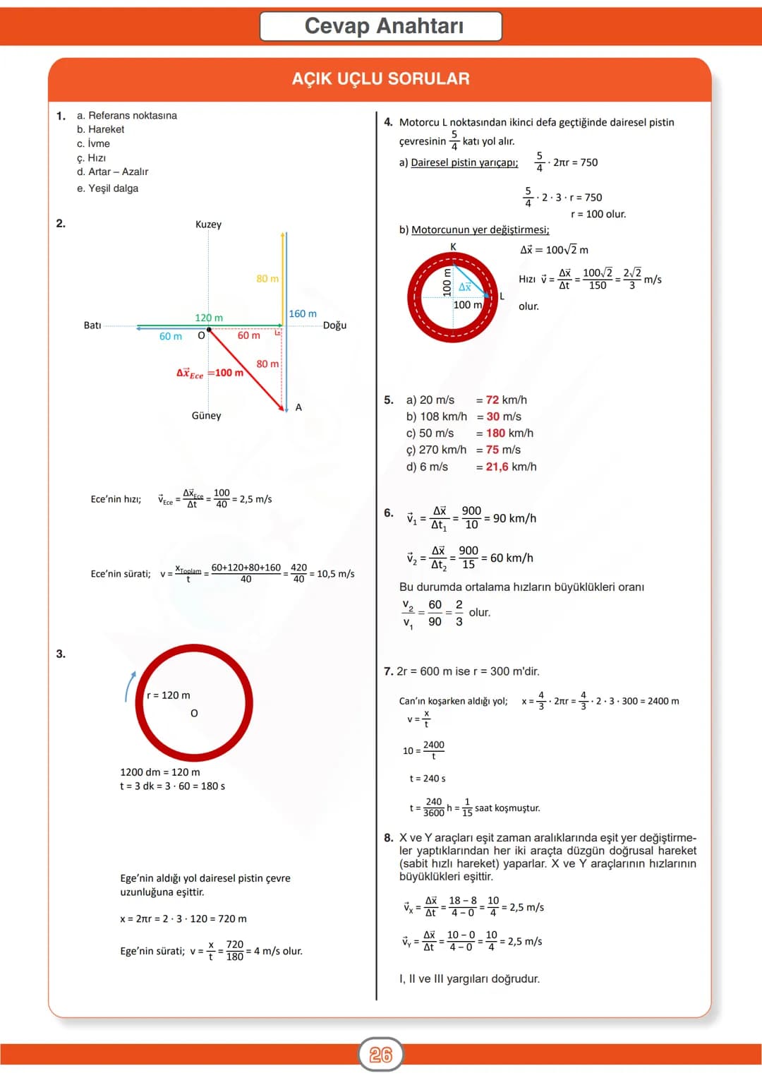 ORTAÖĞRETİM
GENEL MÜDÜRLÜĞÜ
DERSLER
CEPTE
3. SAYI
Konu Özeti
Ders Anlatımı
Sorular
FİZİK 9
ÜNİTE
HAREKET ve KUVVET
KONU
* Hareket ve Ç