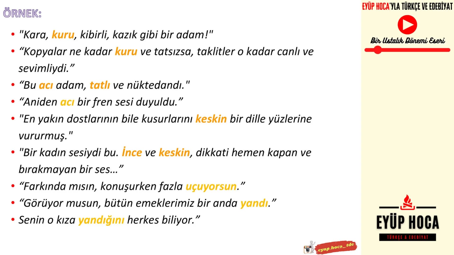 # 5. SINIF
## KONU ANLATIMI
### SÖZCÜKTE ANLAM
- EYÜP HOCA'YLA TÜRKÇE VE EDEBİYAT
- EYUP.HOCA_TDE
EYÜP HOCA'YLA TÜRKÇE VE EDEBİYAT
Bir Ust
