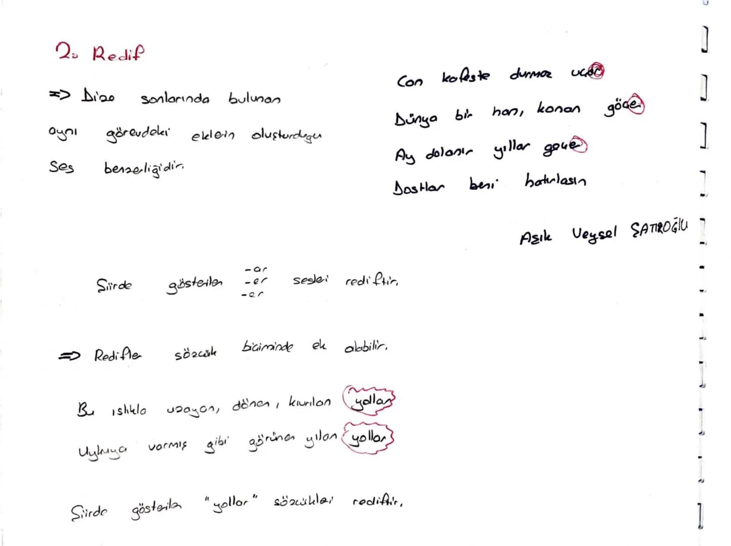 # Şiirde Ahenk Unsurları
- Ahenk, şiiri oluşturan seslerin kulağa hoş gelecek bir bütün oluşturmasıdır.
## Başlıca ahenk unsurları şunlardır