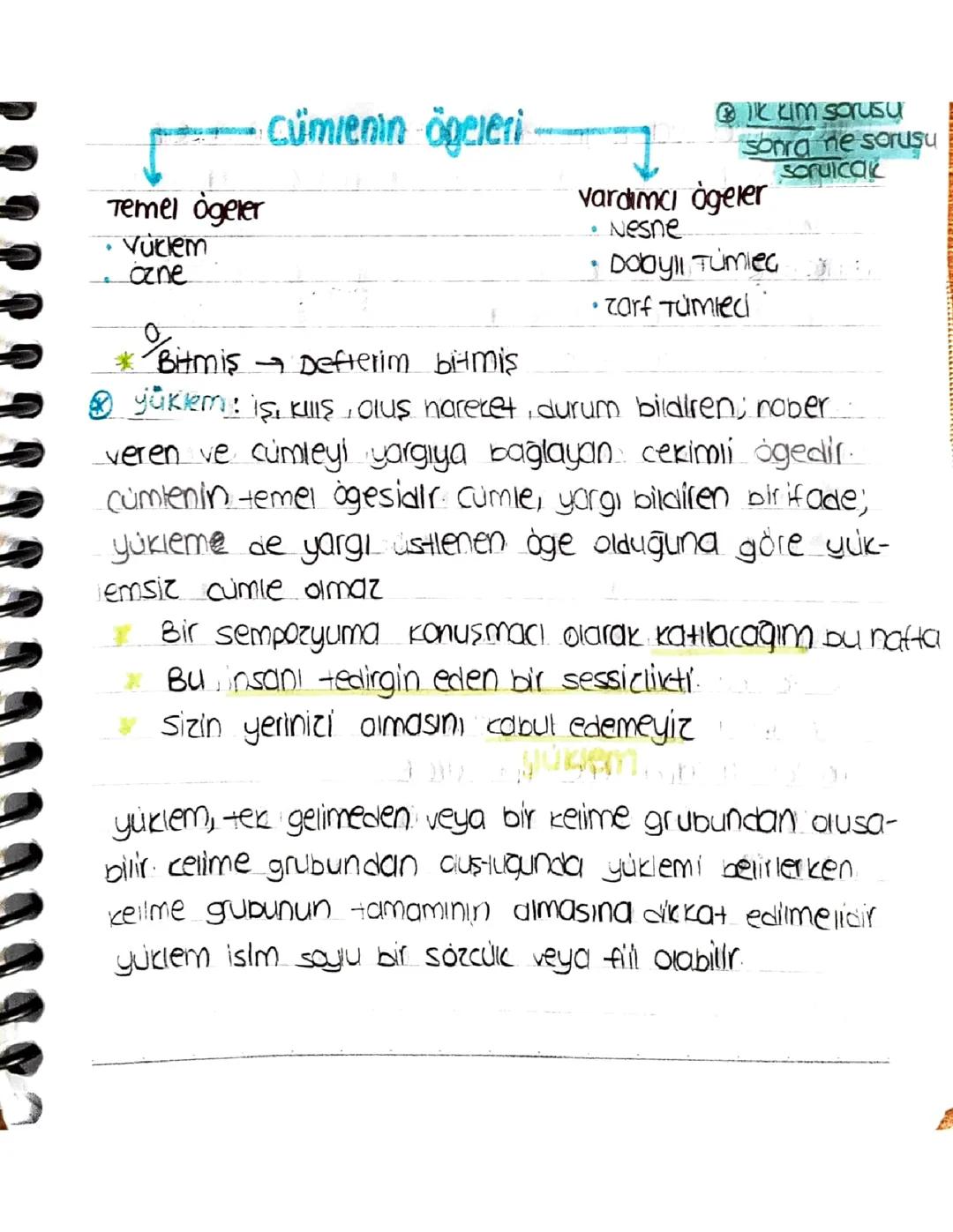 Cümlenin Ögeleri: Konu Anlatımı ve Örnekler