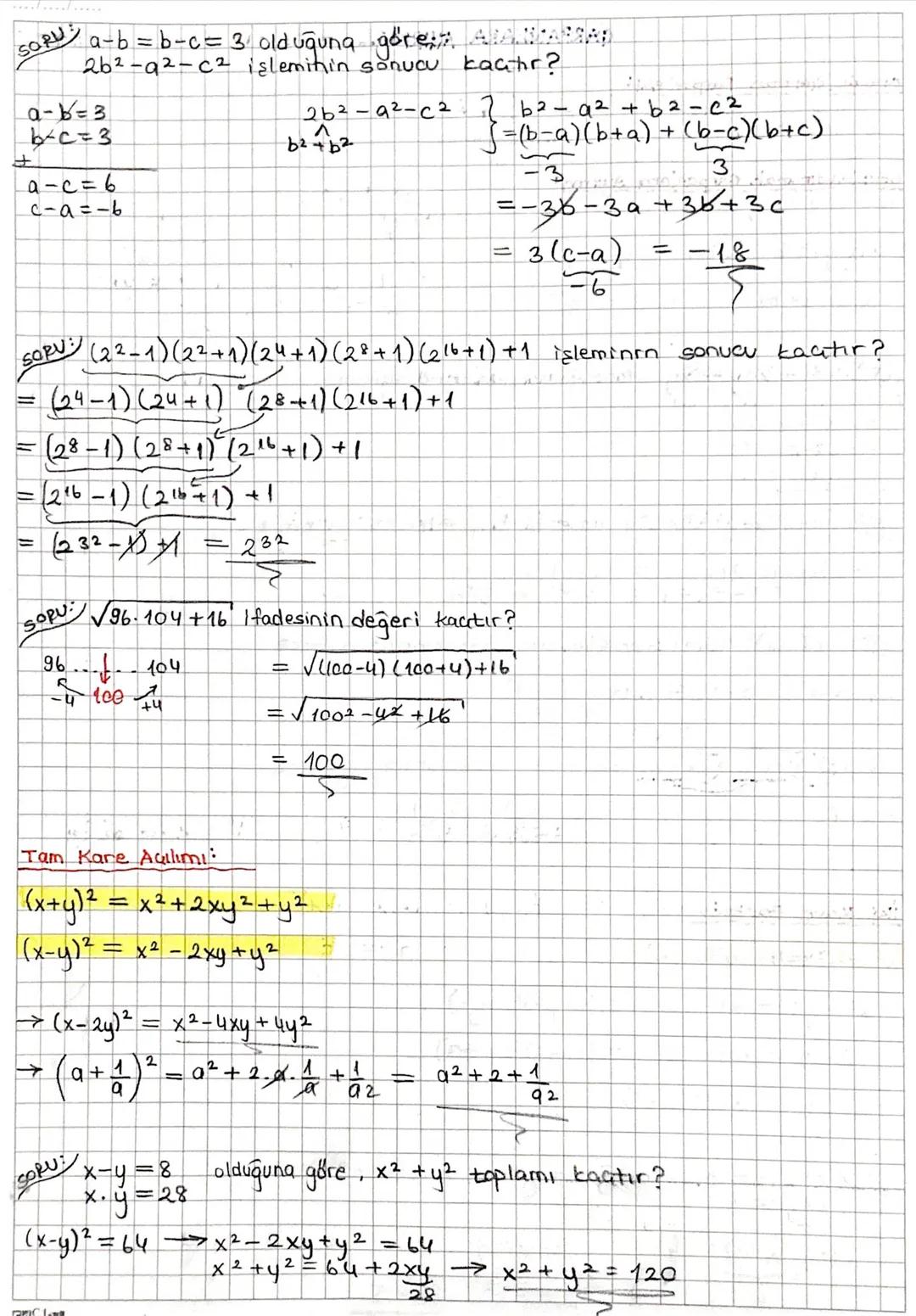 Ortak Garpan Parantezi:
a.b+a.ca (b+c)
GARPANLARA AYIRMA
Gruplandırarak Garpanlara Ayırma
d. x-by-a.y + b.x =
Fa(x-4)+ b (x-y)
= (x-y) (a+b)