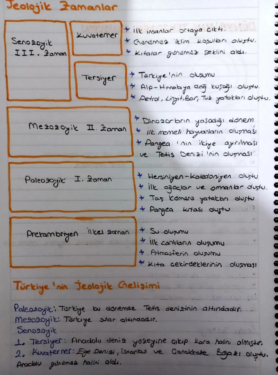 # Jeolojik Zamanlar
Seno zoyik
III. Zaman
Kuvaterner
Tersiyer
Mezozoyik II. Zaman
* ilk insanlar ortaya çıktı.
* Gunümüz iklim koşullar