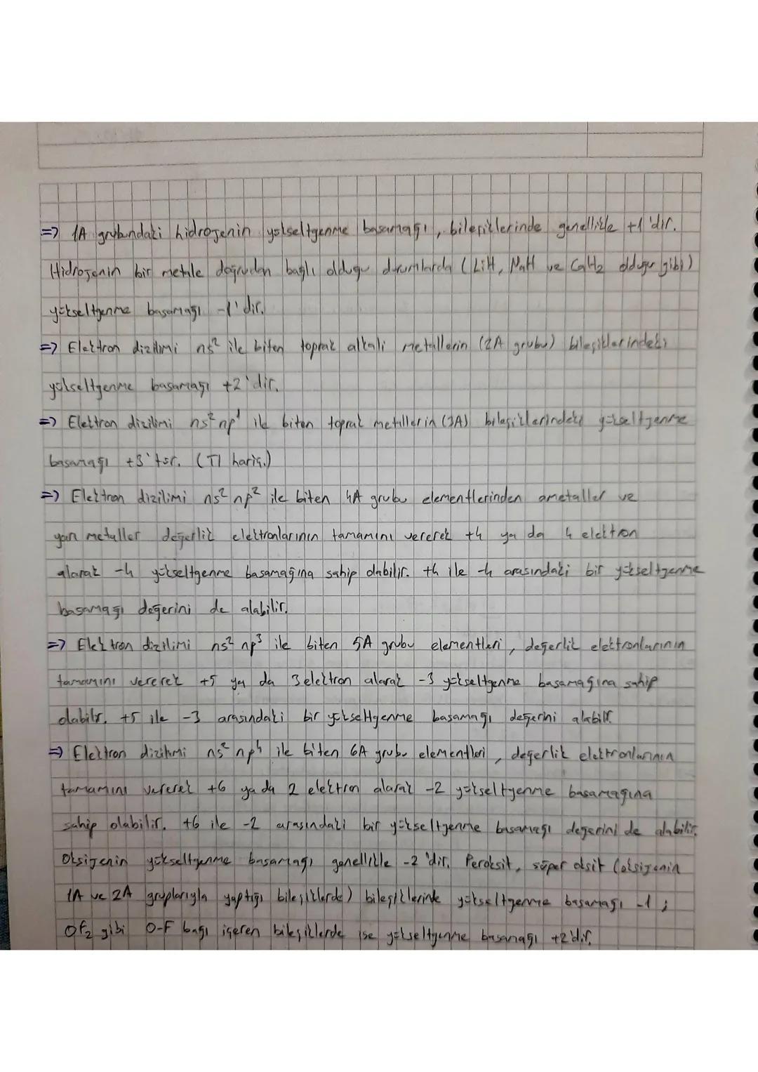 Yükseltjenme Basamakları
ve
Elektron Dizilimi
Yükselt genre basamağı (yülseltgenme sayısı) bin atomun molekuldeki veya iyonik
bileşikteki yo