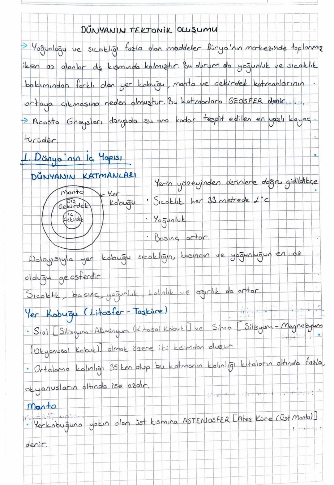 Dünyanın Tektonik Oluşumu