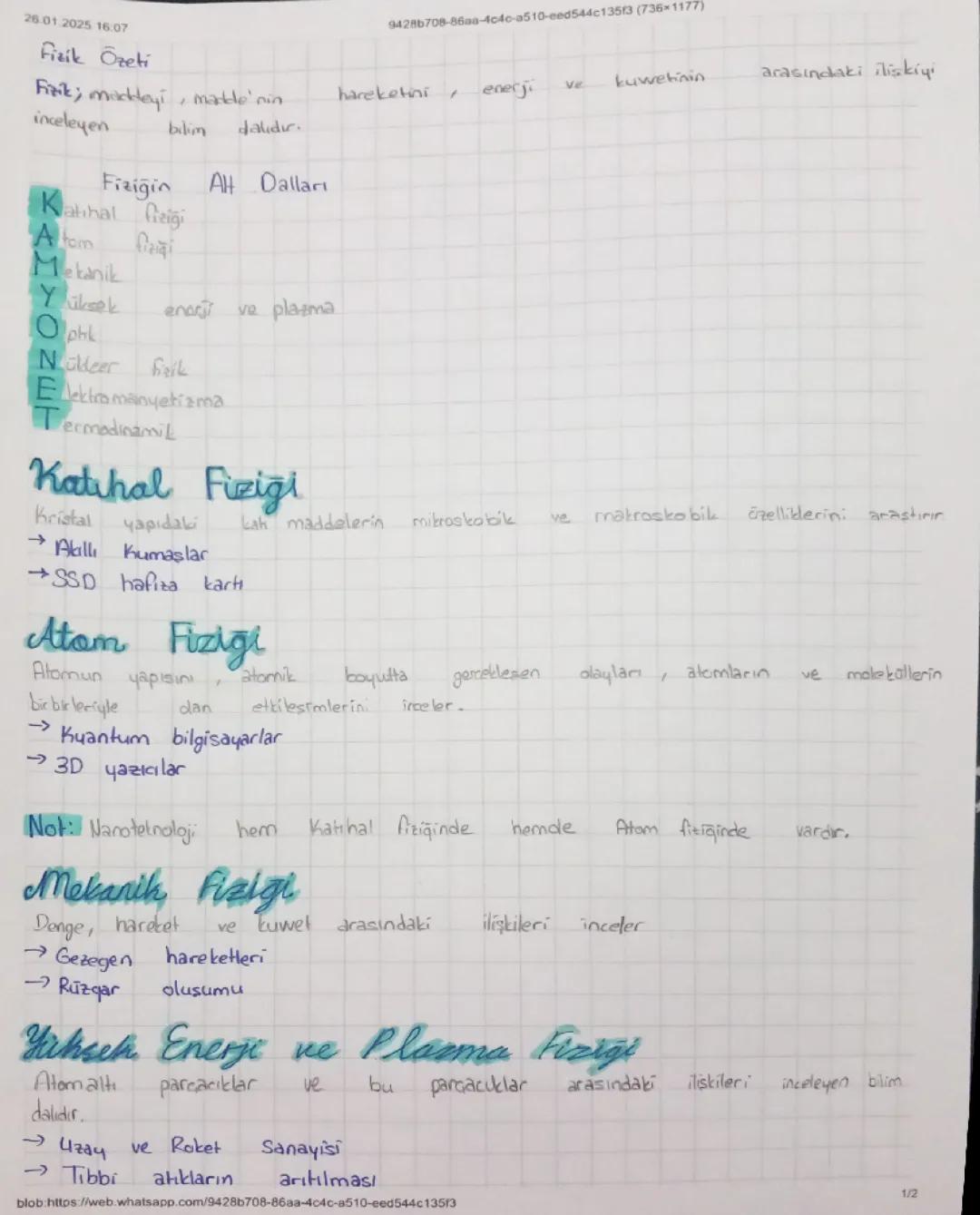 Fizik 9. Sınıf 1. Ünite