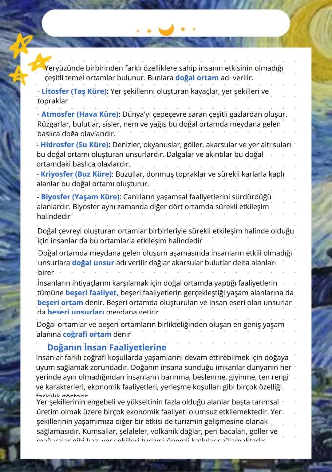 Coğrafya Biliminin Konusu ve Bölümleri