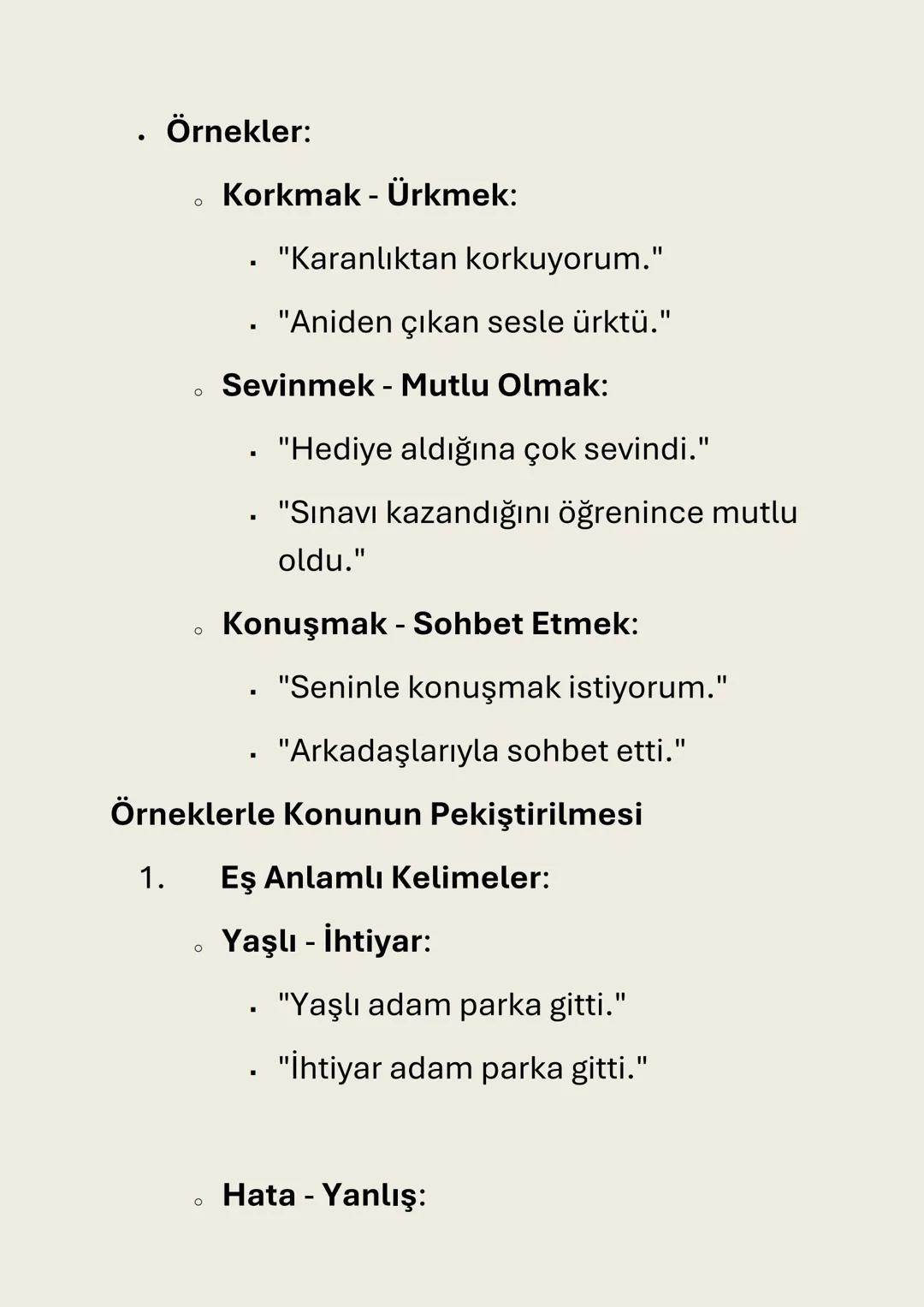 Eş Anlamlı ve Yakın Anlamlı Kelimeler
1. Eş Anlamlı Kelimeler
Eş Anlamlı Kelimeler: Aynı anlamı taşıyan,
birbirinin yerine kullanılabilen ke