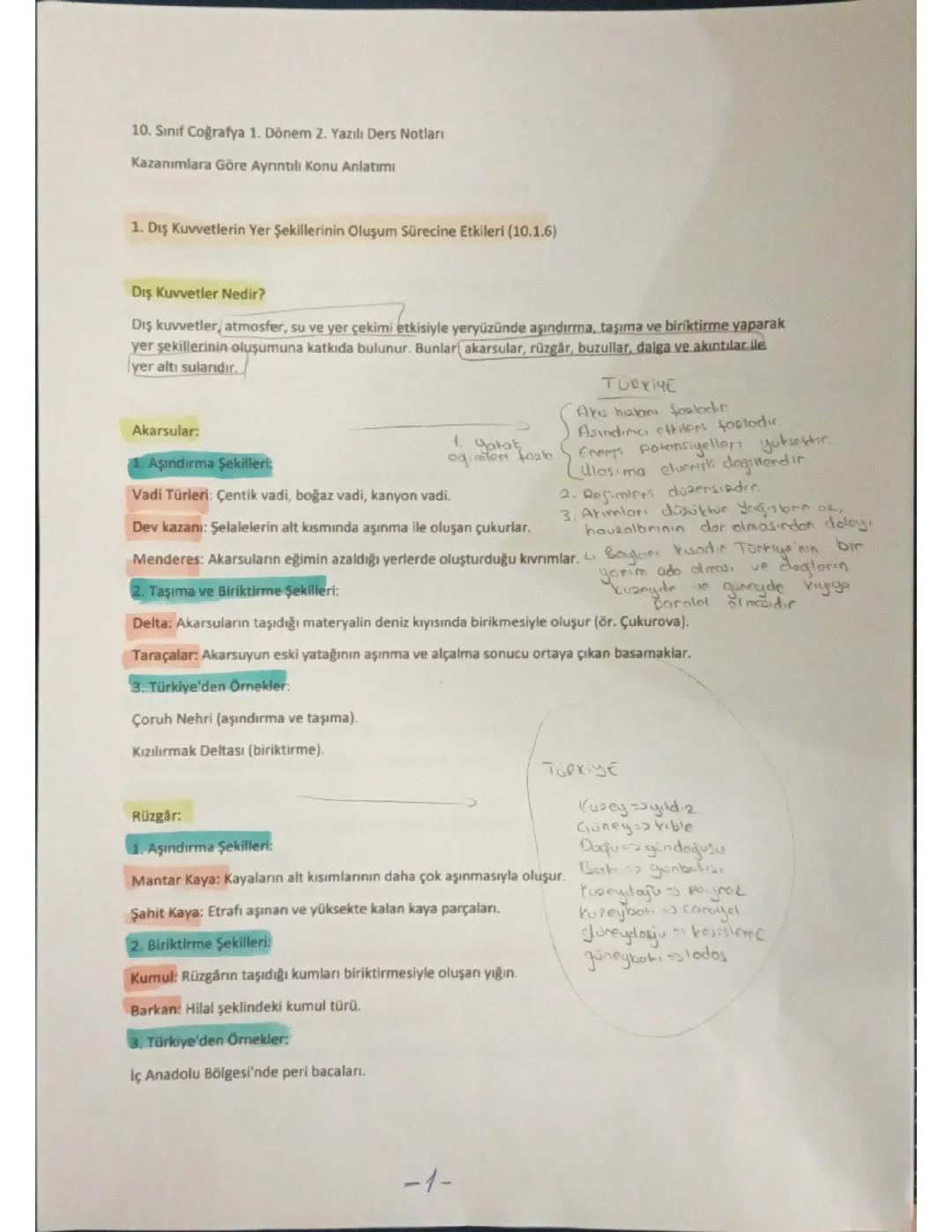 10.Sınıf Coğrafya