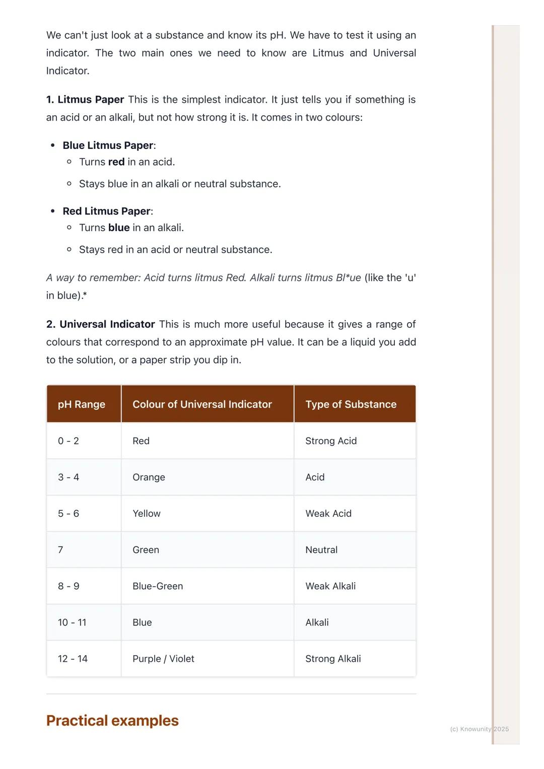 # The pH Scale
What is the pH scale?
The pH scale is a way to measure how acidic or alkaline a substance is. It's a
numerical scale that g