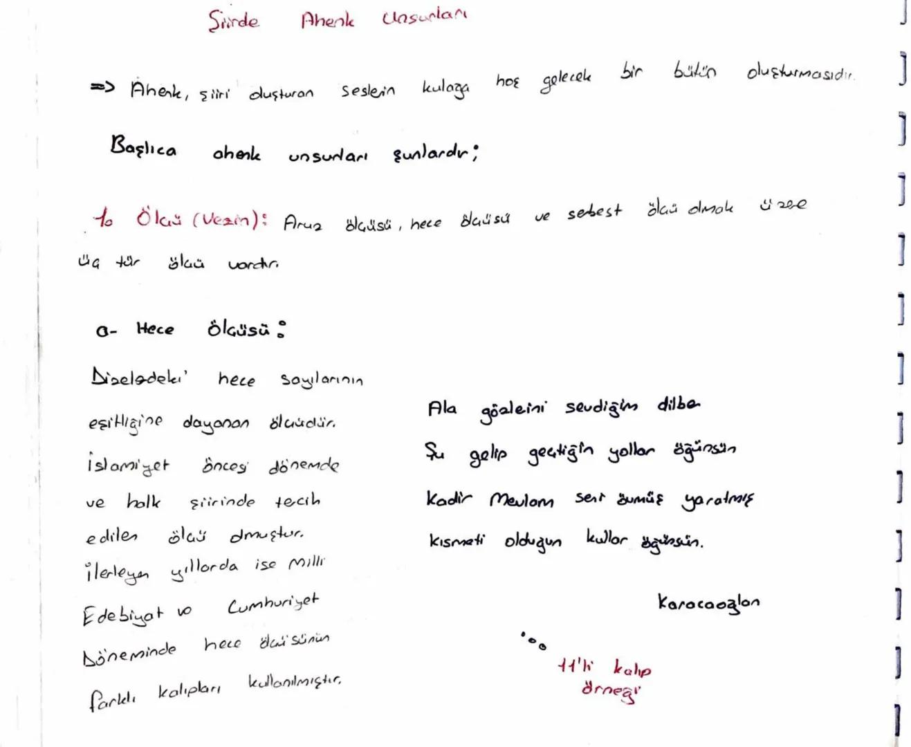 Siirde Ahenk Unsurları
=> Ahenk, şiiri duşturan Seslerin kulaga hoş gelecek bir bütün oluşturmasıdır.
Başlıca ahenk unsurları şunlardr;
t