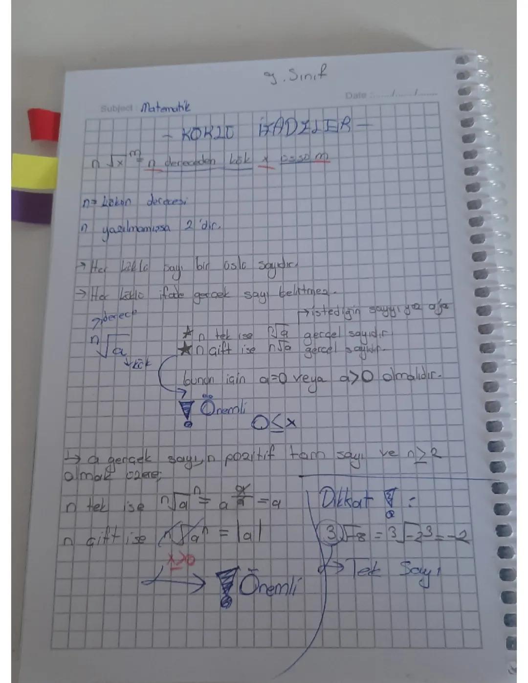 9.Sınıf Matematik: Köklü İfadeler ve Soru Çözümleri