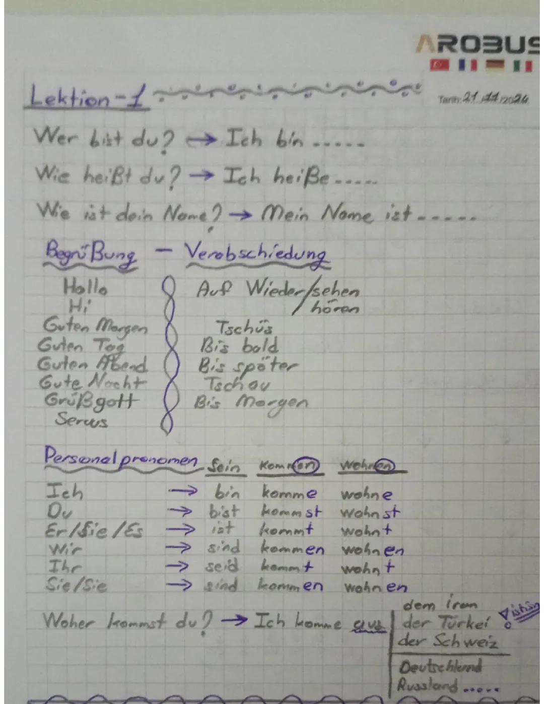 Almanca Selamlaşmalar ve Alfabe