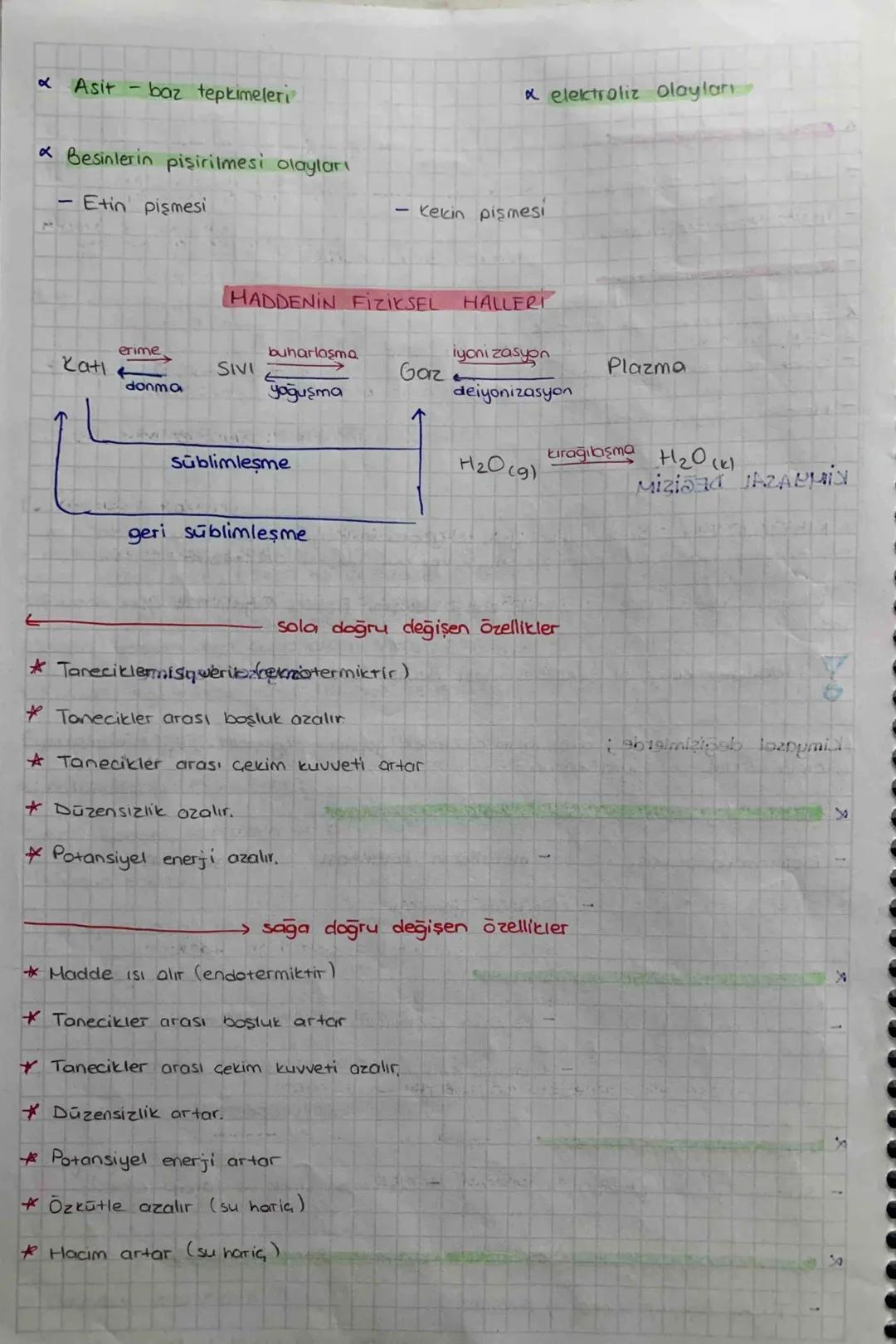 FizikSEL VE KİMYASAL DEĞİŞİMLER
Fiziksel Değişim
• maddenin yapısı ve bileşimi değişmeden diğer bir ifade ile kimlik özelliği değiş-
meden m