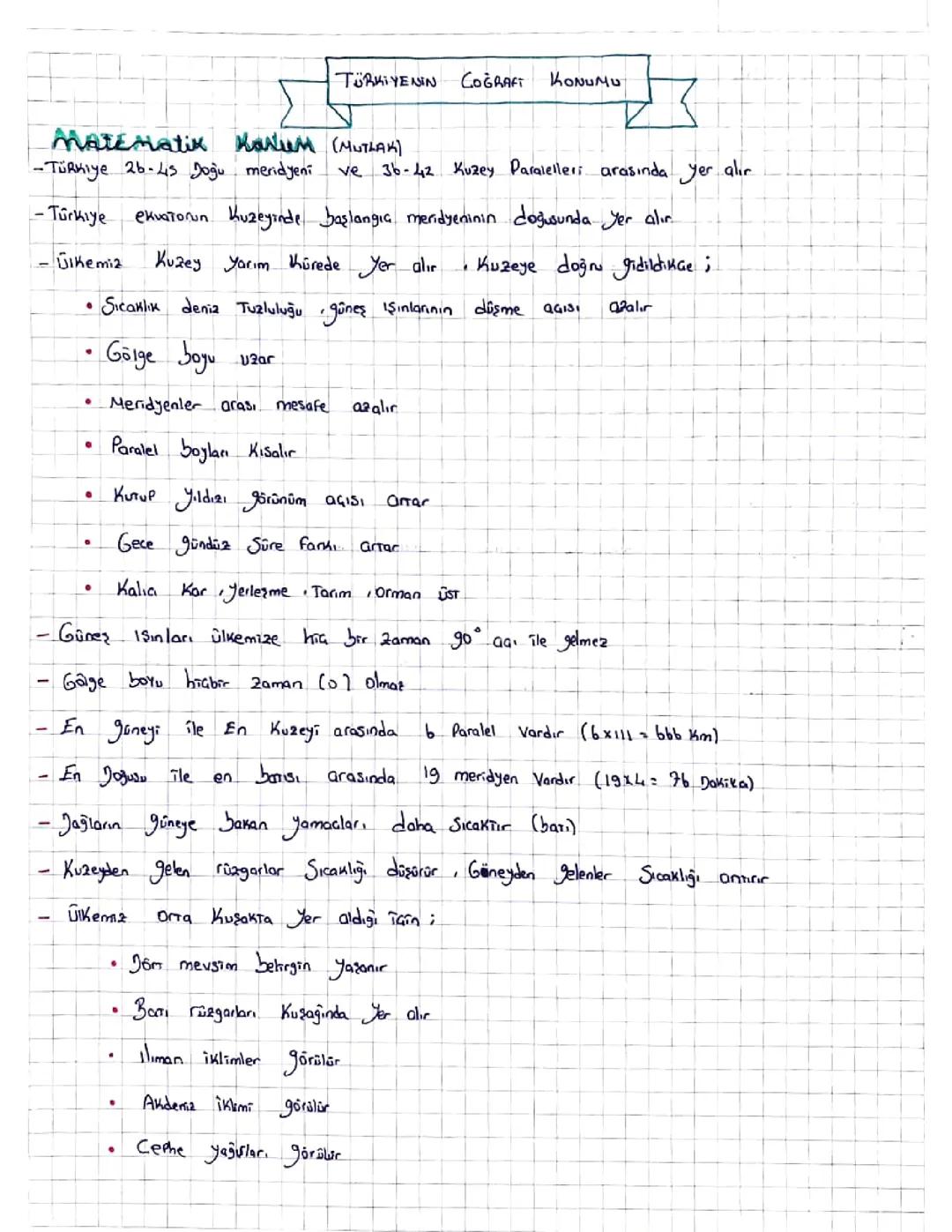 Türkiyenin coğrafi konumu