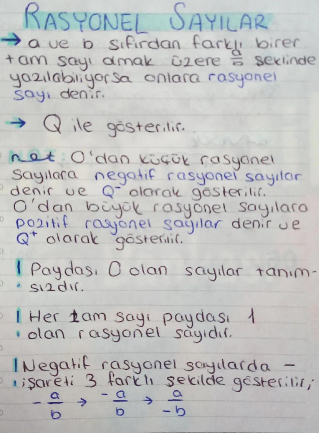0
RASYONEL SAYILAR
a ve b sifirdan farklı birer
+ am sayi amak üzere şeklinde
yazılabiliyorsa onlara rasyonel
sayı denir.
→ Q ile gösterilir